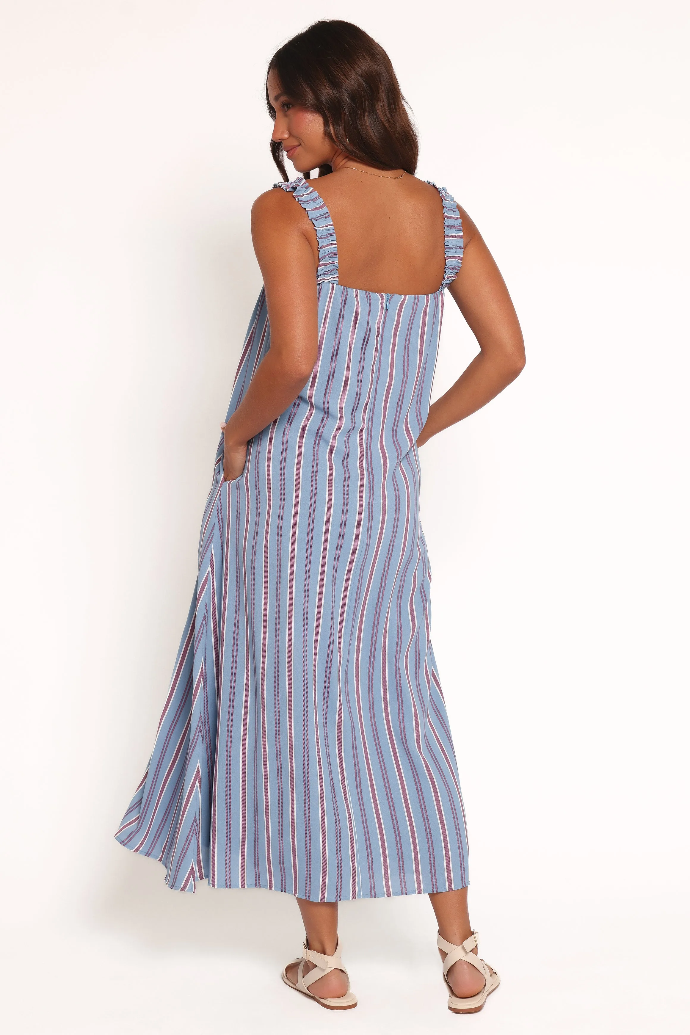 Alessandra Maxi Dress - Blue Stripe sold by Petal & Pup product image thumbnail 5
