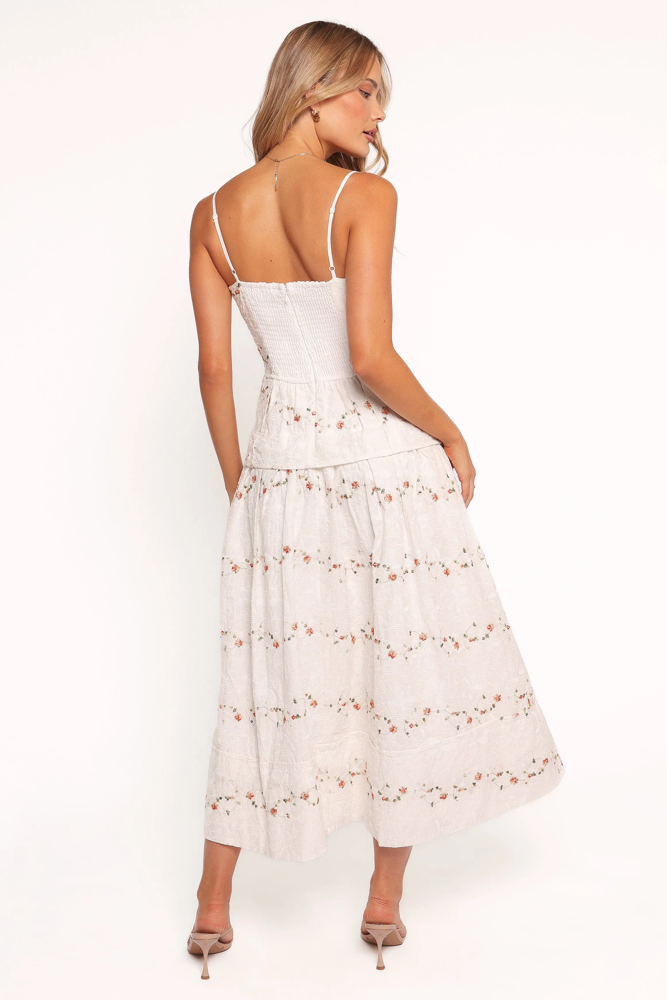 Eleanora Midi Dress - White Floral sold by Petal & Pup product image thumbnail 4