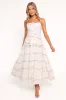 Eleanora Midi Dress - White Floral sold by Petal & Pup