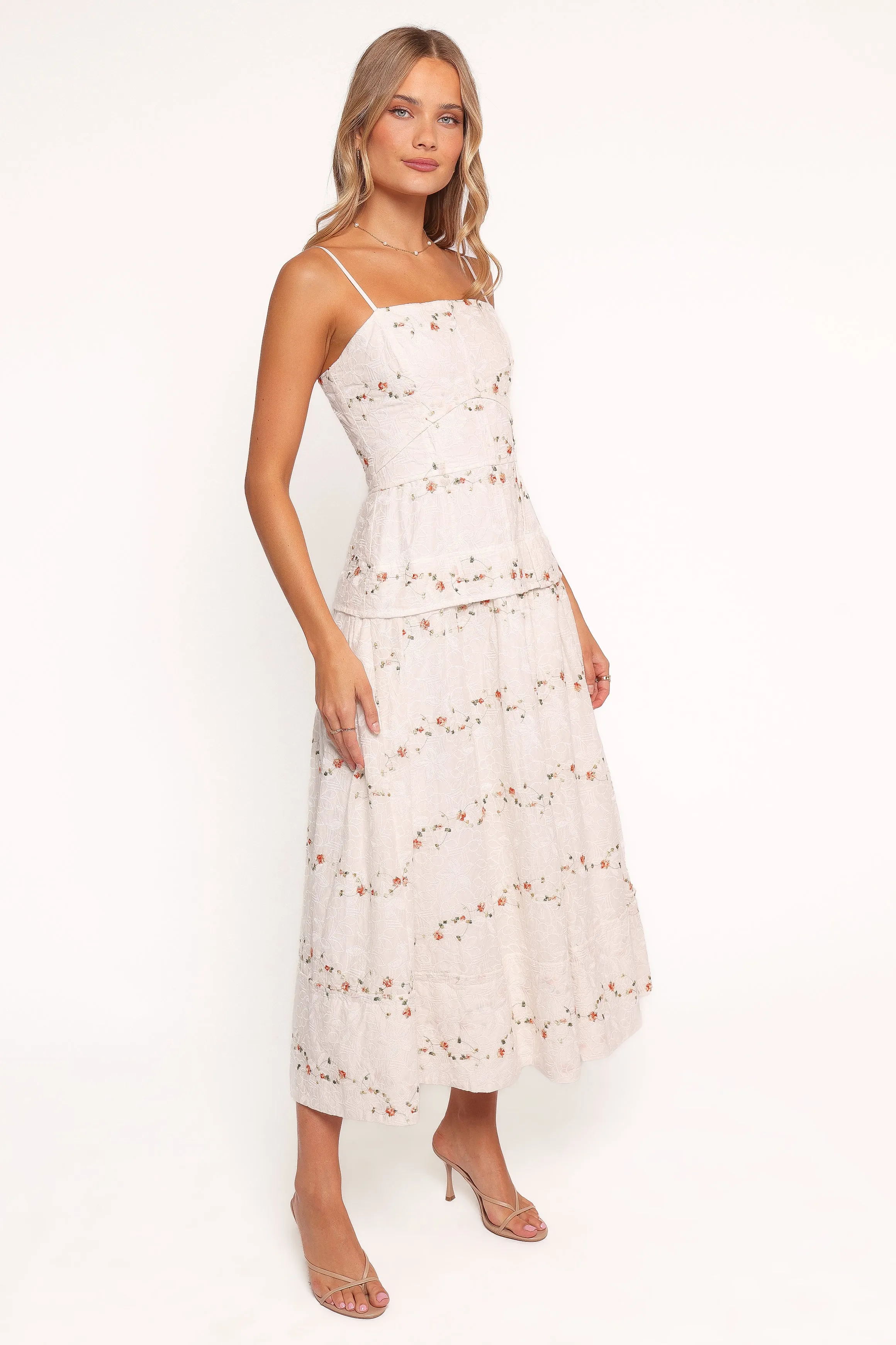 Eleanora Midi Dress - White Floral sold by Petal & Pup product image thumbnail 3