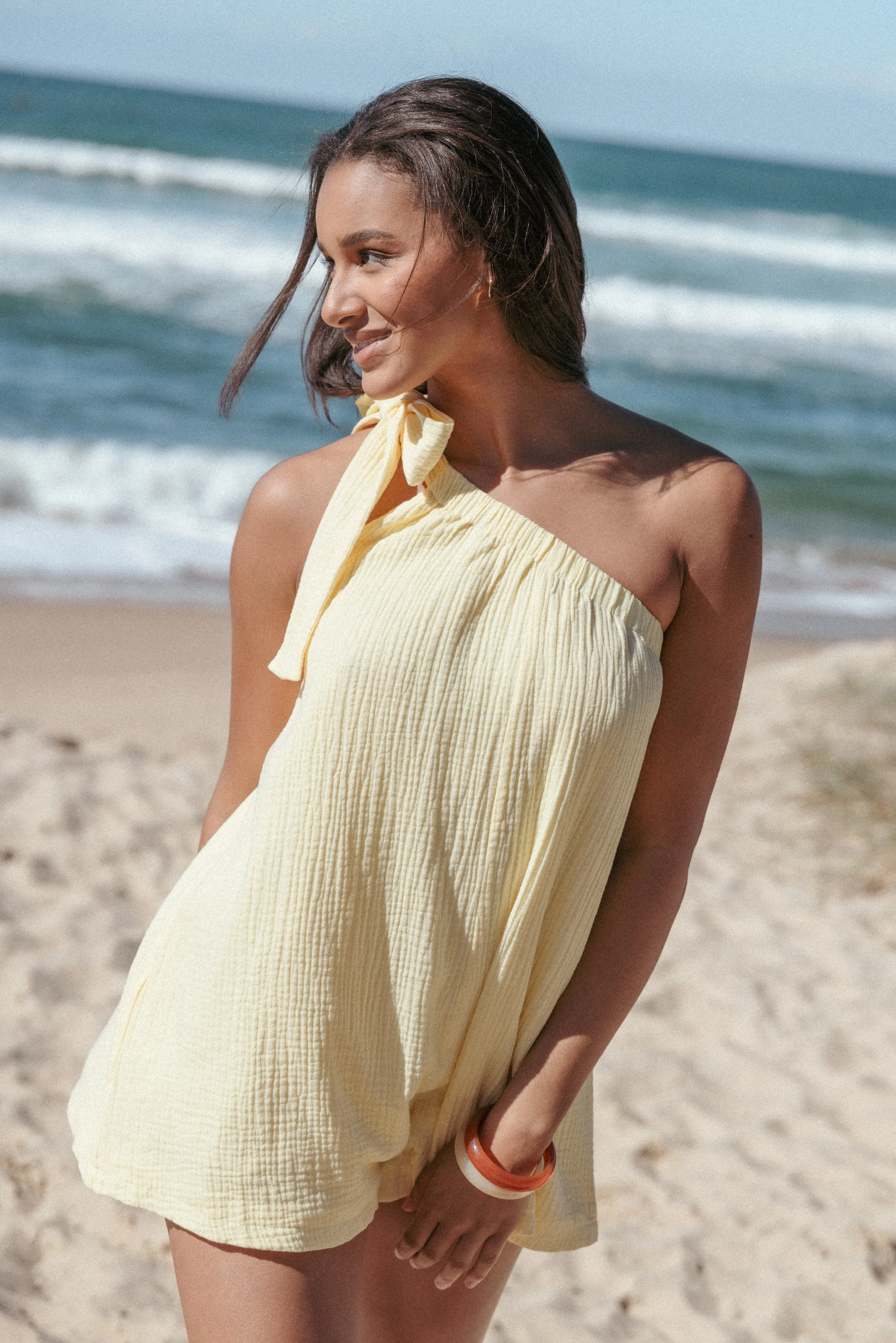 Miffy One Shoulder Romper - Yellow sold by Petal & Pup