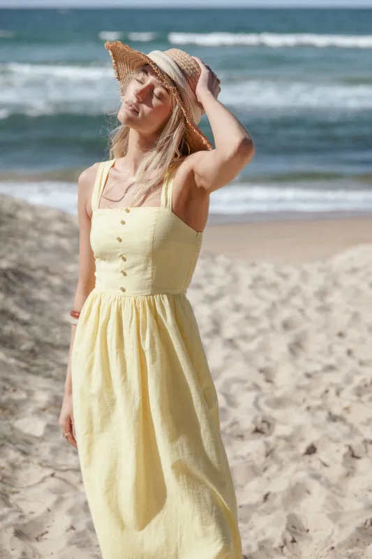 Caty Maxi Dress - Yellow sold by Petal & Pup