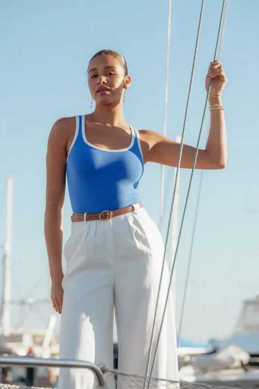 Angelo Tank - Royal White sold by Petal & Pup