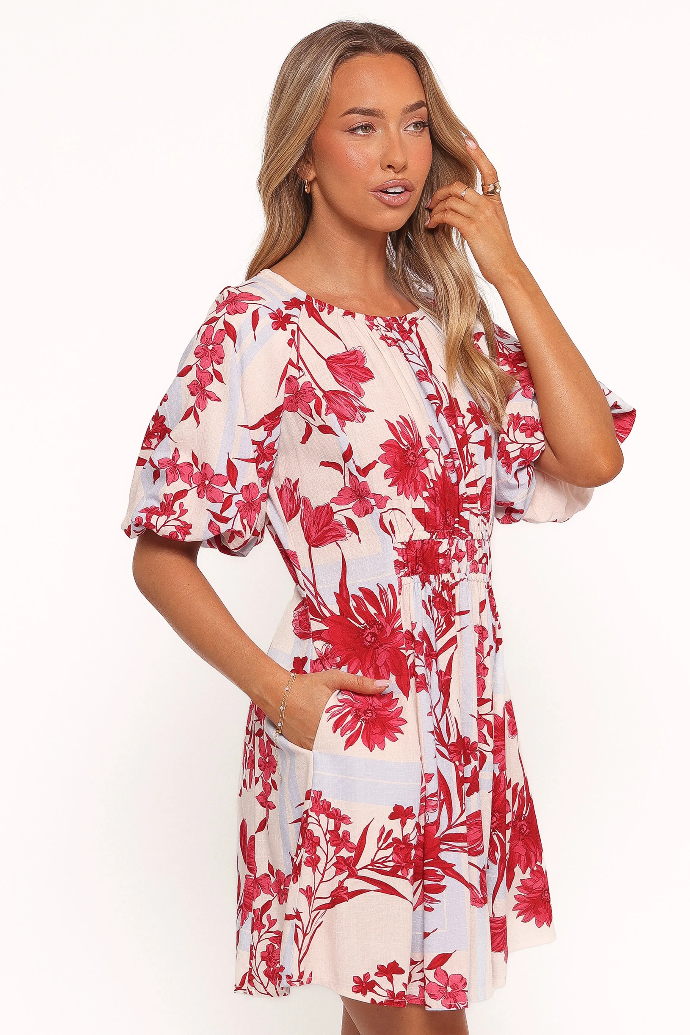 Simmons Mini Dress - Fuchsia Floral sold by Petal & Pup product image thumbnail 3