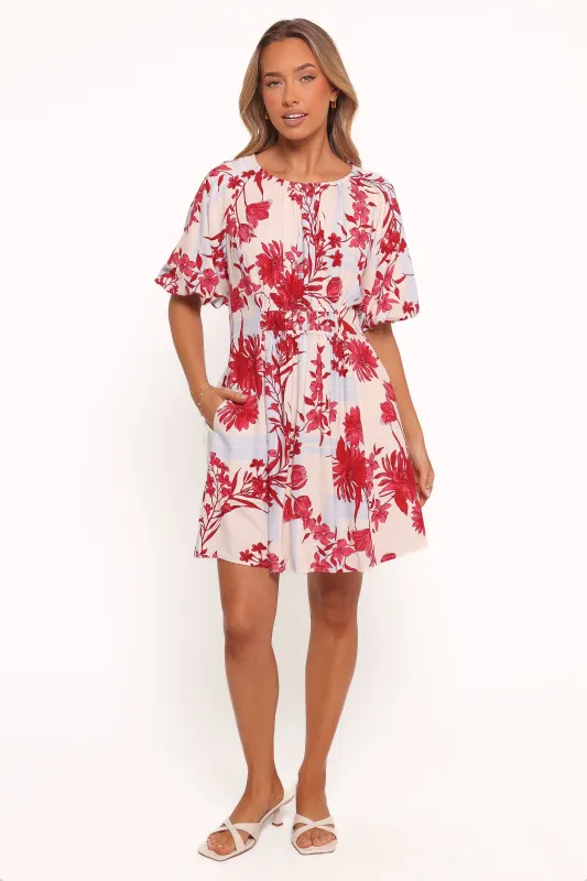 Simmons Mini Dress - Fuchsia Floral sold by Petal & Pup