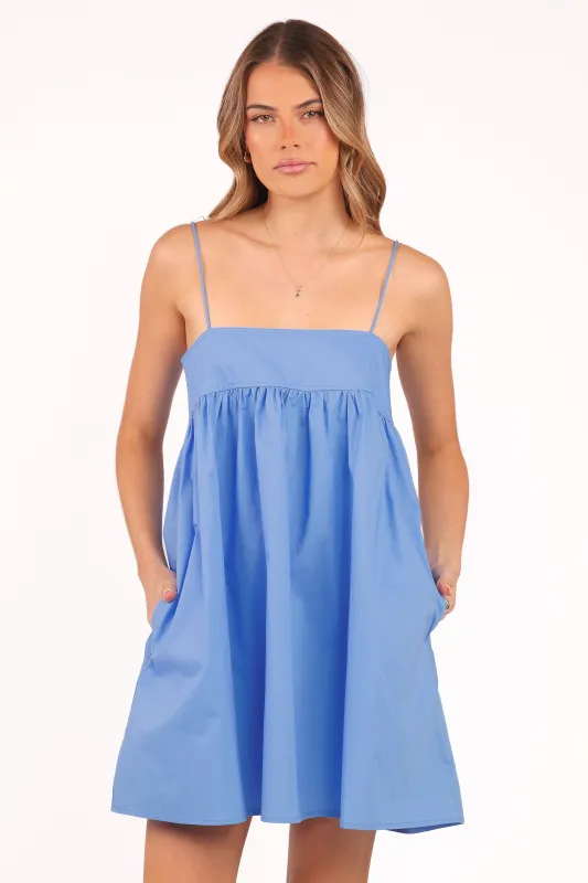 Serina Mini Dress - Blue sold by Petal & Pup
