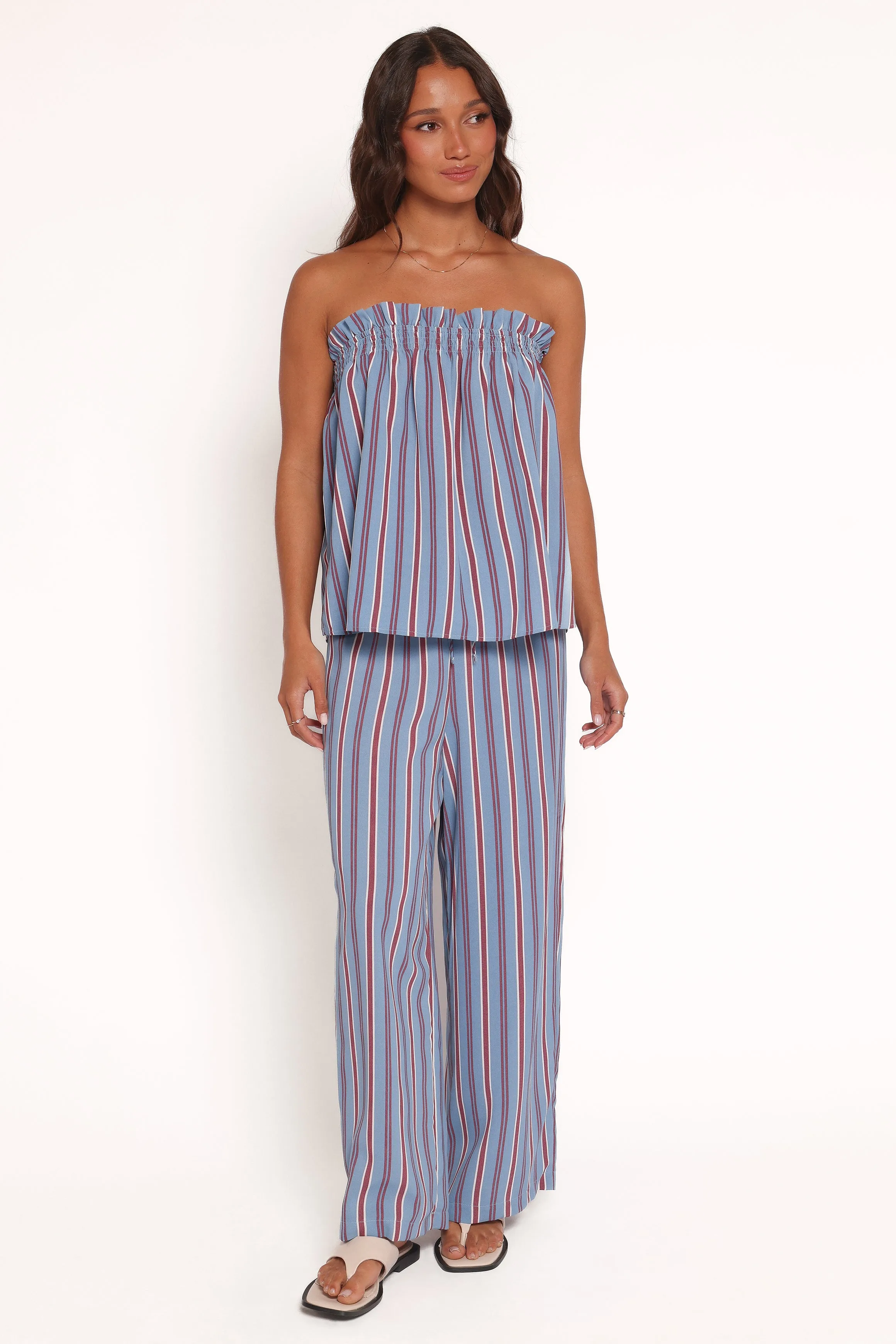 Zemira Strapless Top - Blue Stripe sold by Petal & Pup product image thumbnail 2