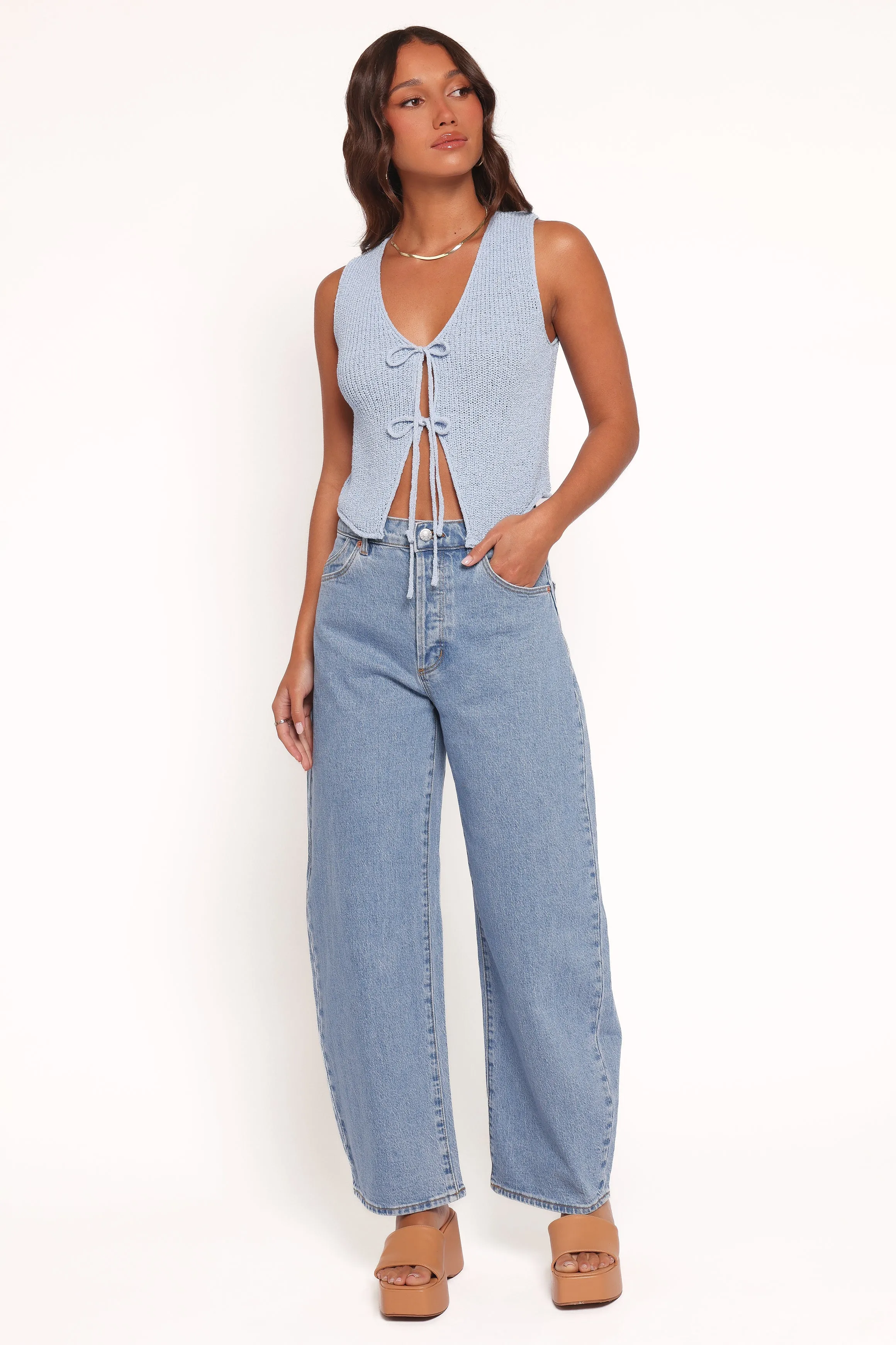 Kendall Knit Top - Light Blue sold by Petal & Pup product image thumbnail 5