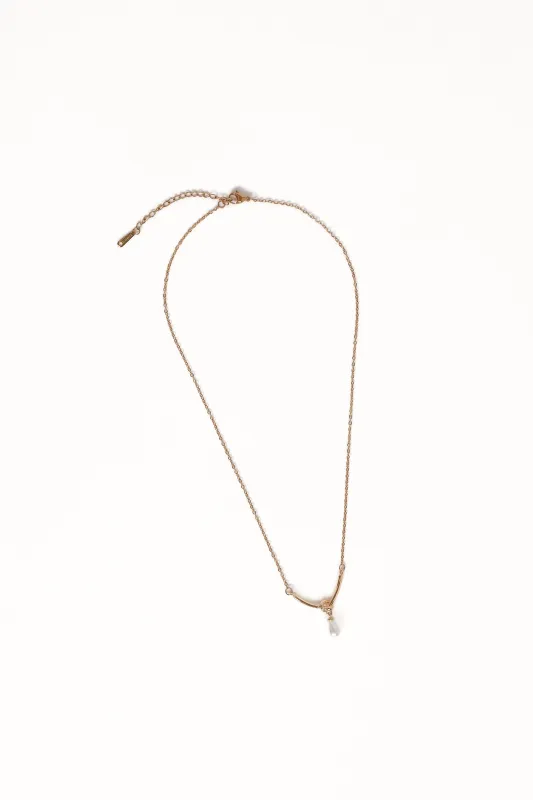 Nusa Necklace - Gold/Pearl sold by Petal & Pup