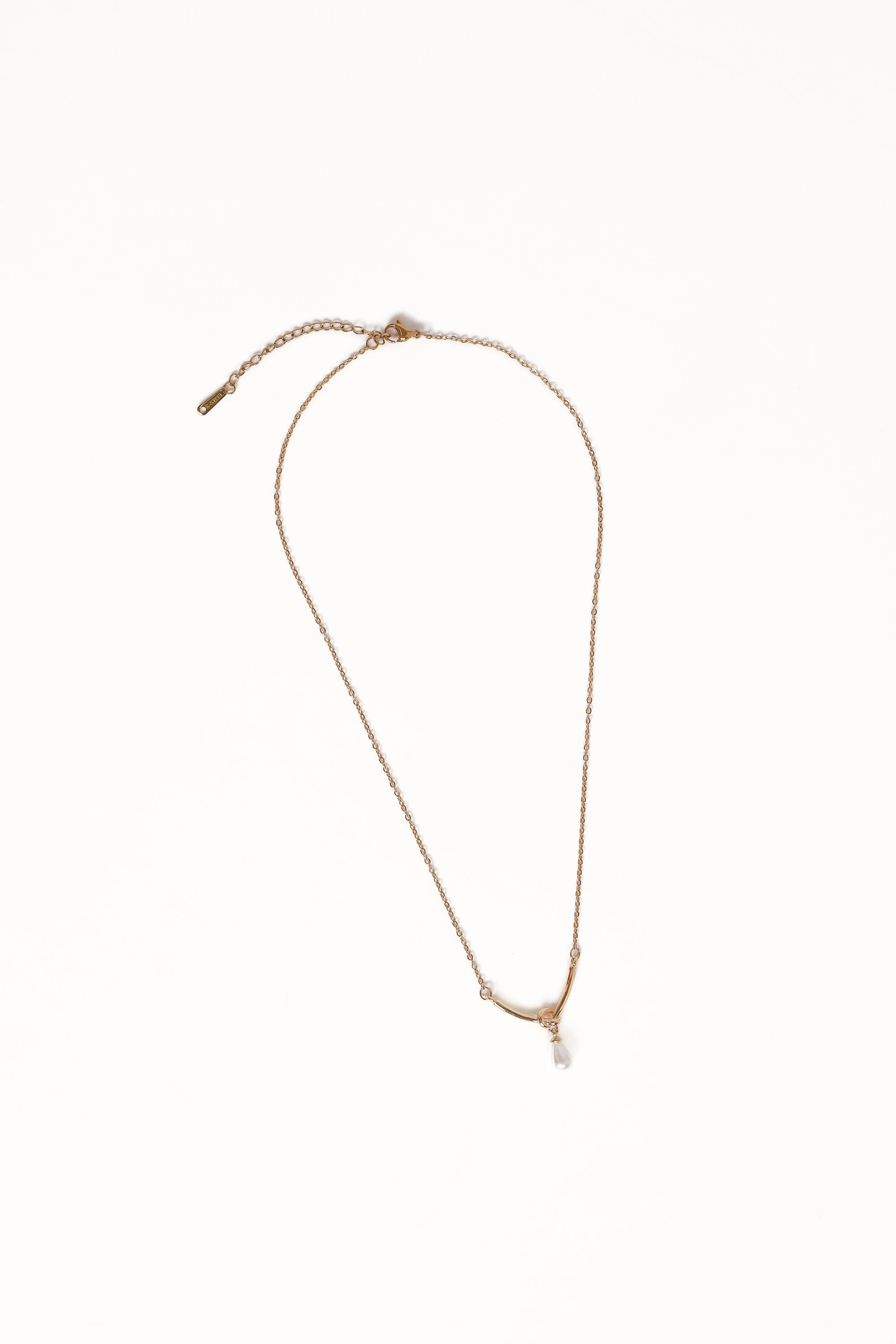 Nusa Necklace - Gold/Pearl sold by Petal & Pup