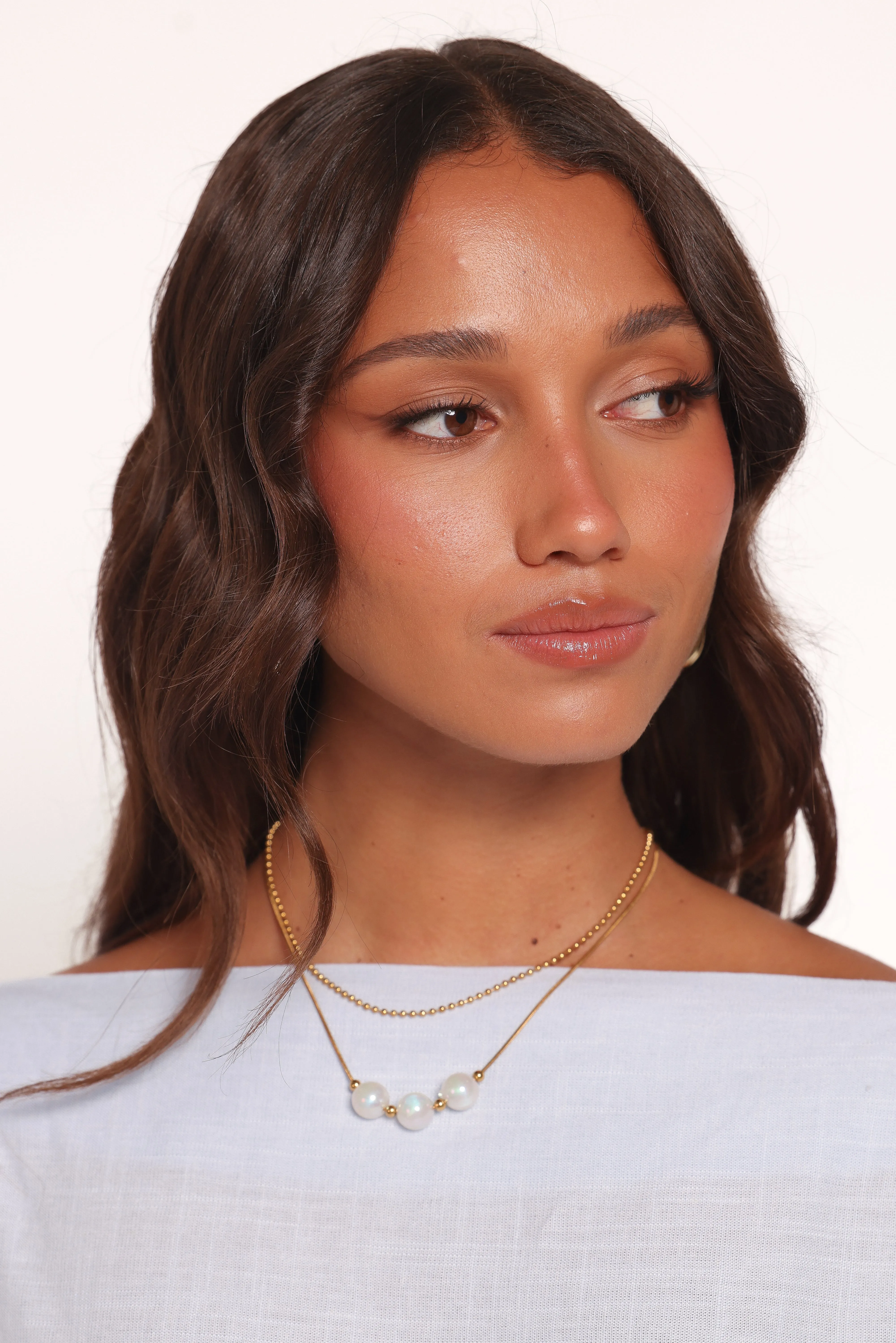 Jamaica Necklace - Pearl sold by Petal & Pup