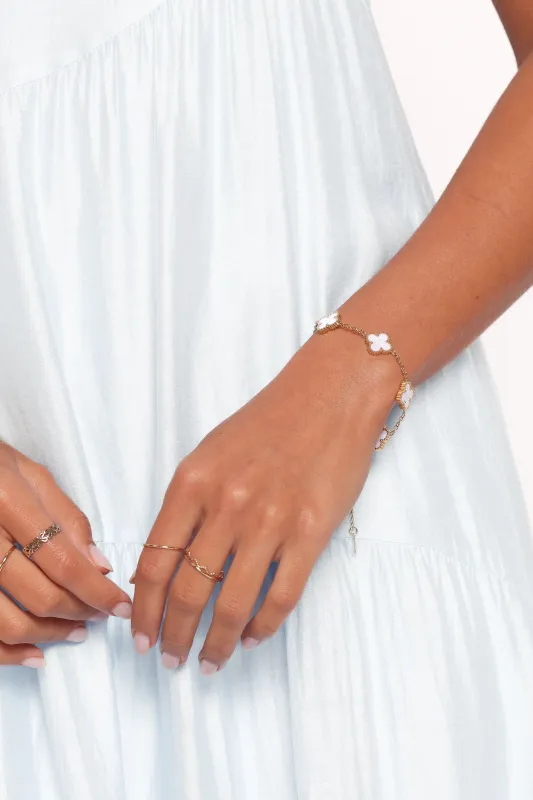 Anika Bracelet - White sold by Petal & Pup