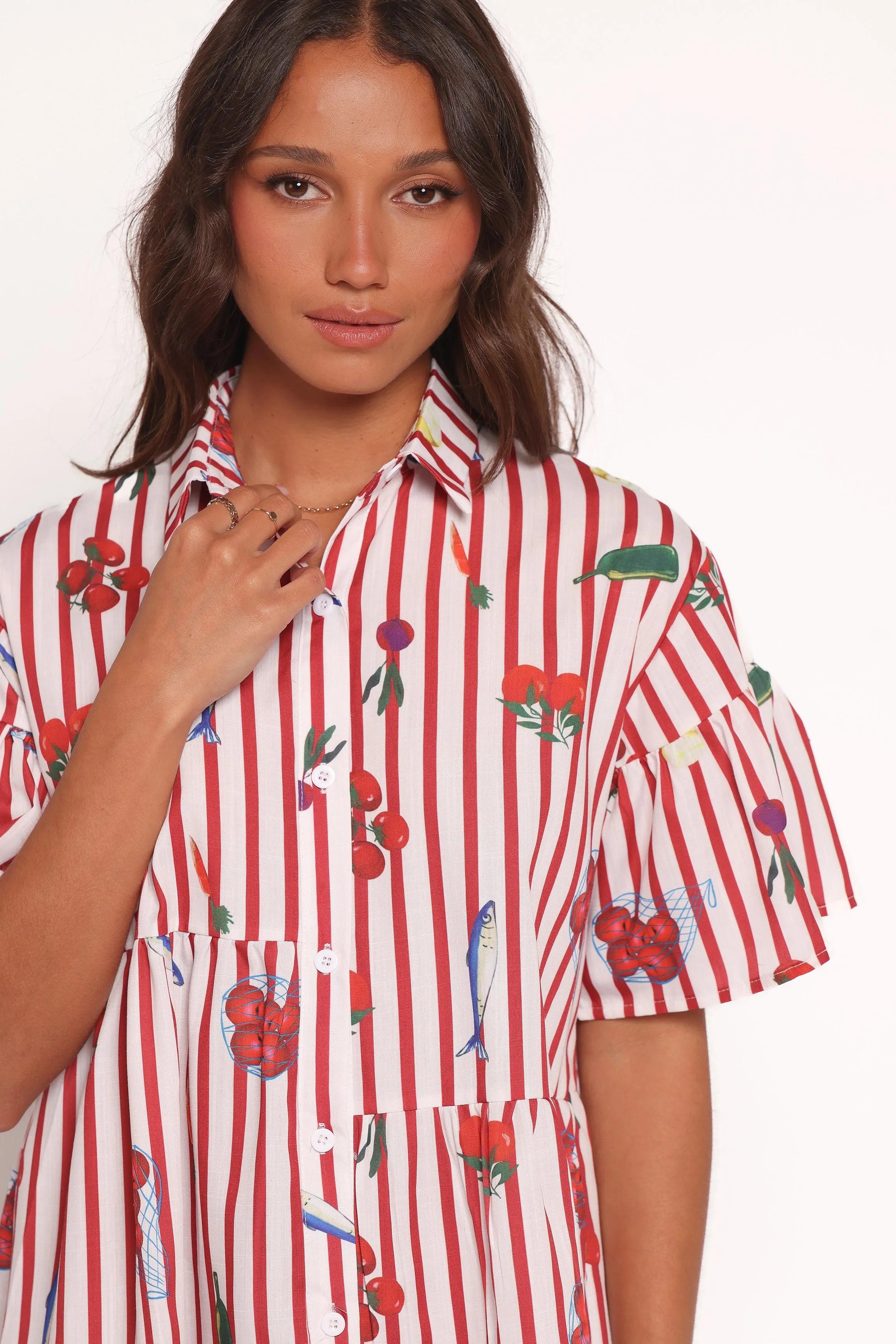 Peachy Mini Dress - Red Picnic Stripe sold by Petal & Pup product image thumbnail 2