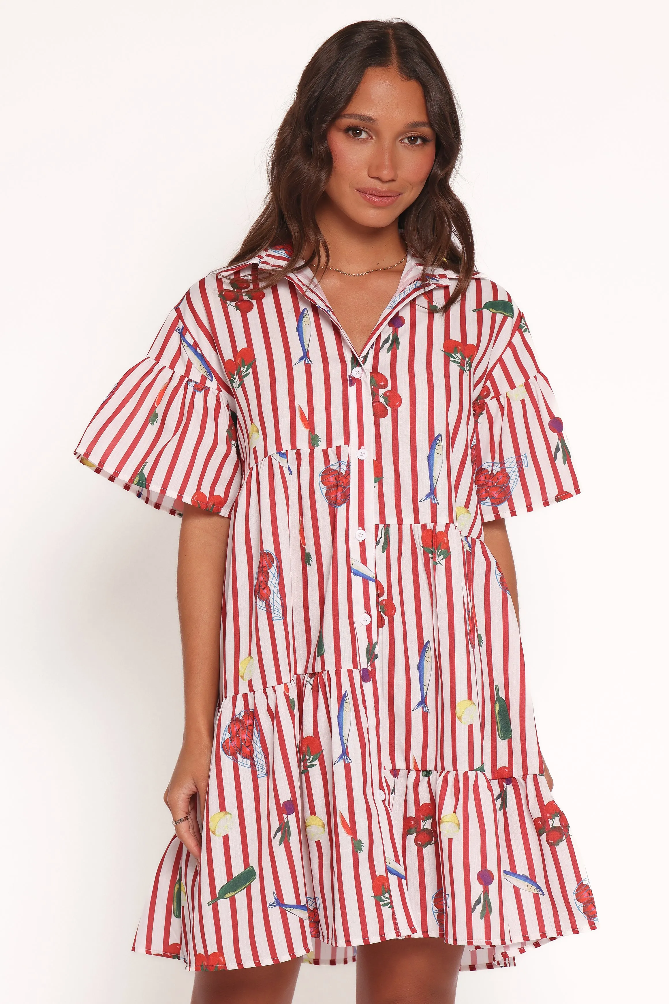 Peachy Mini Dress - Red Picnic Stripe sold by Petal & Pup