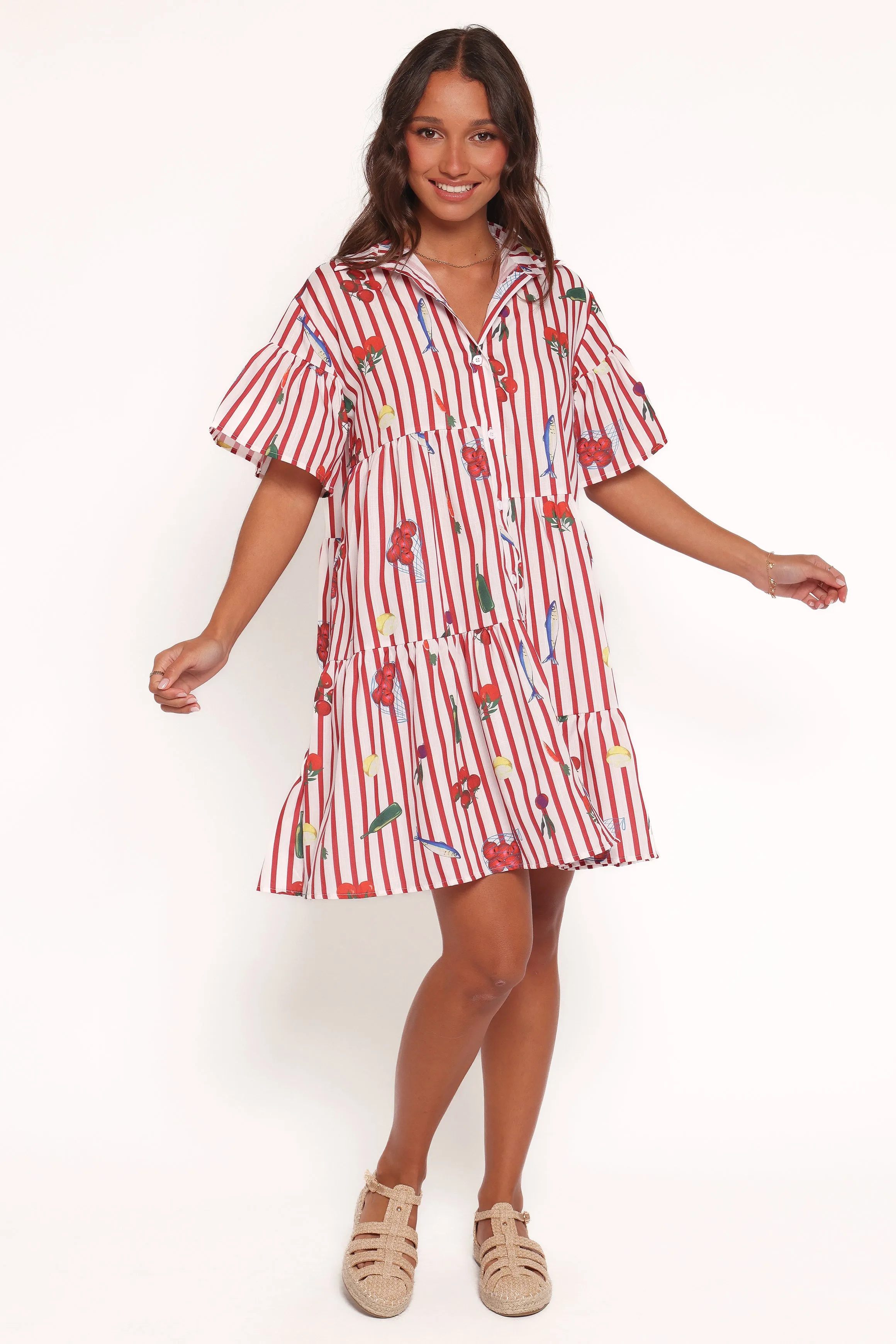 Peachy Mini Dress - Red Picnic Stripe sold by Petal & Pup product image thumbnail 5