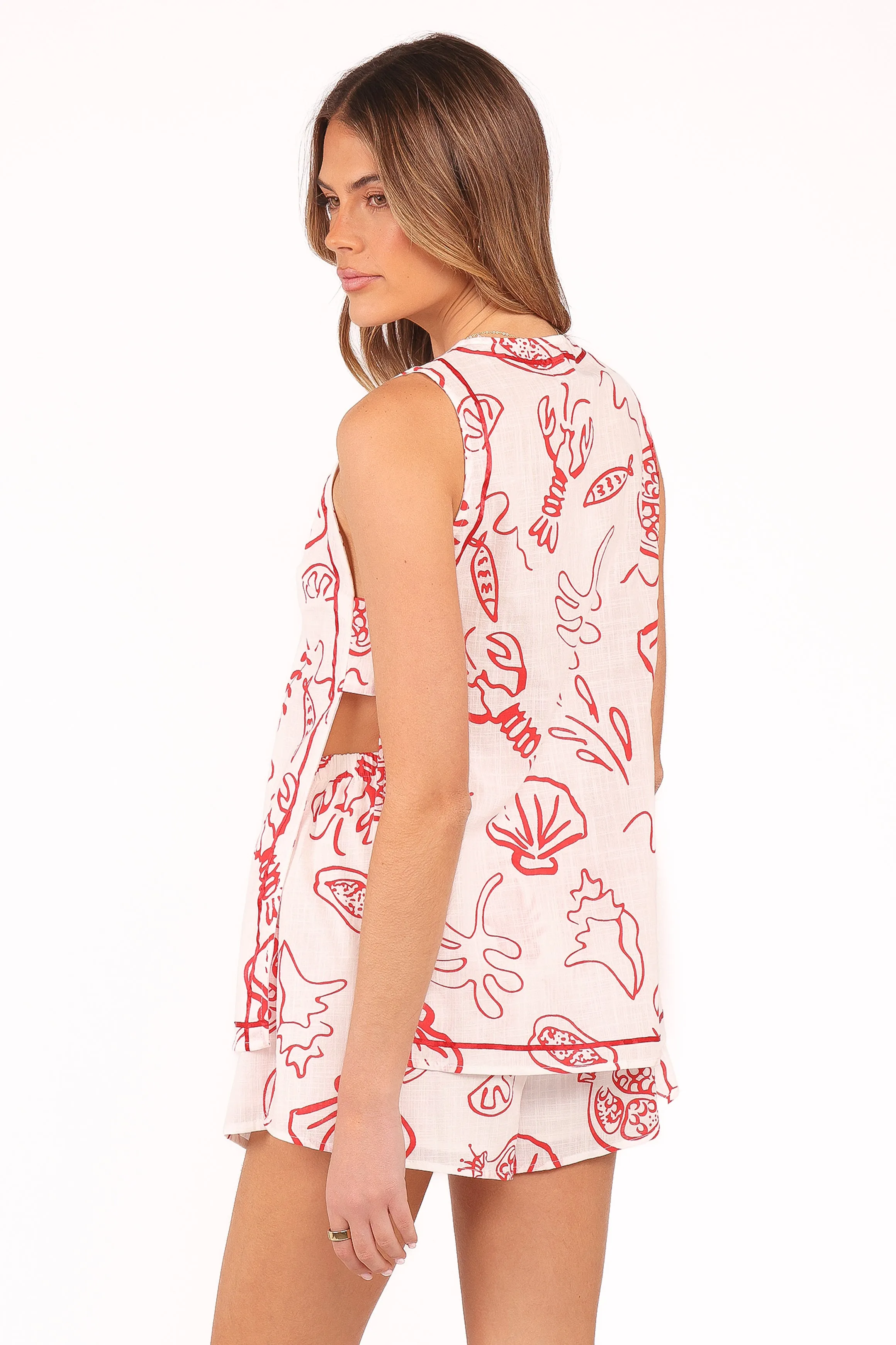 Cefalu Short Set - Red Lobster sold by Petal & Pup product image thumbnail 4