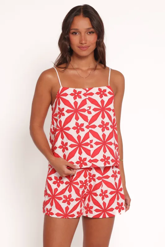 Allura Top - Red sold by Petal & Pup