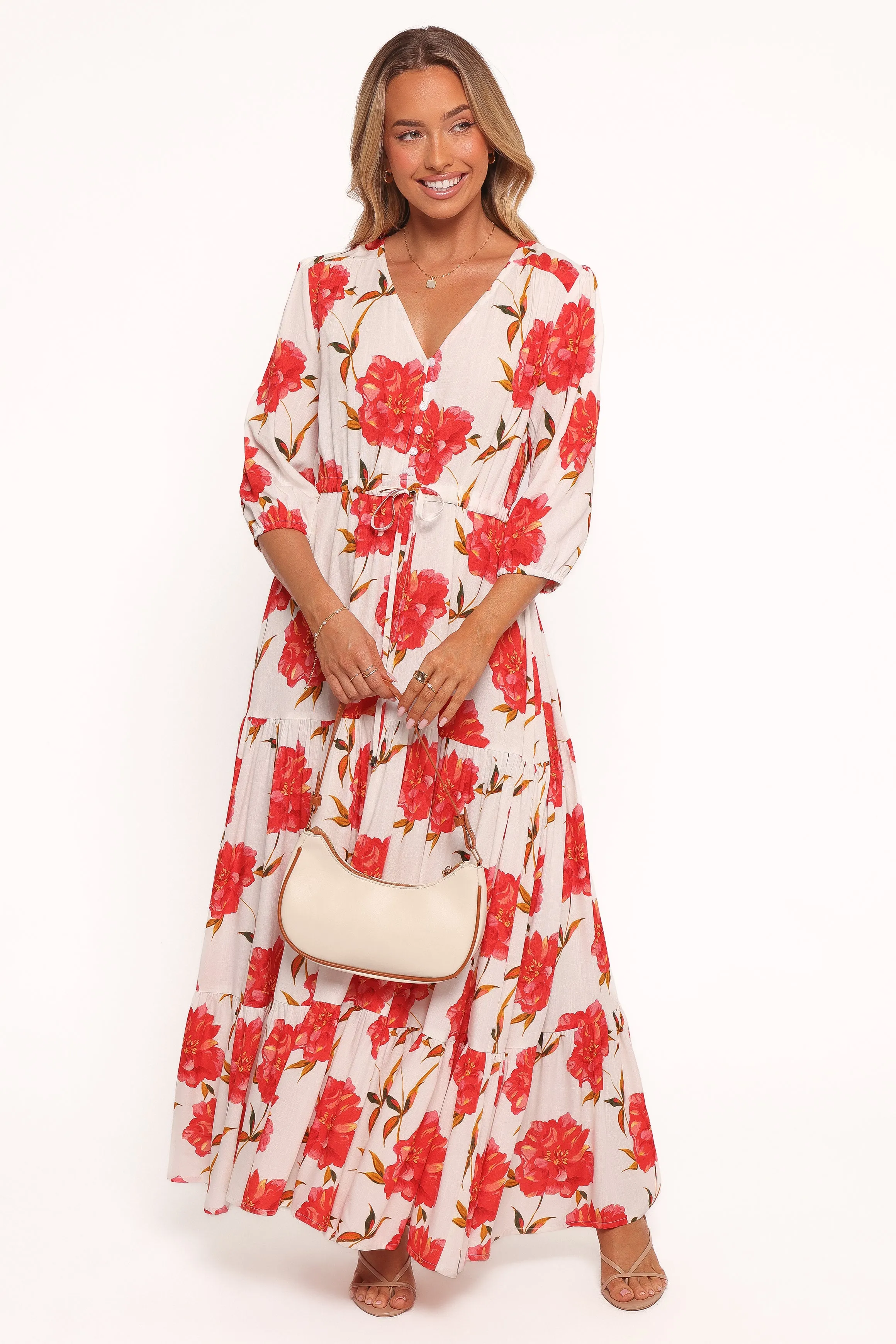Kelda Dress - Red Floral sold by Petal & Pup product image thumbnail 3