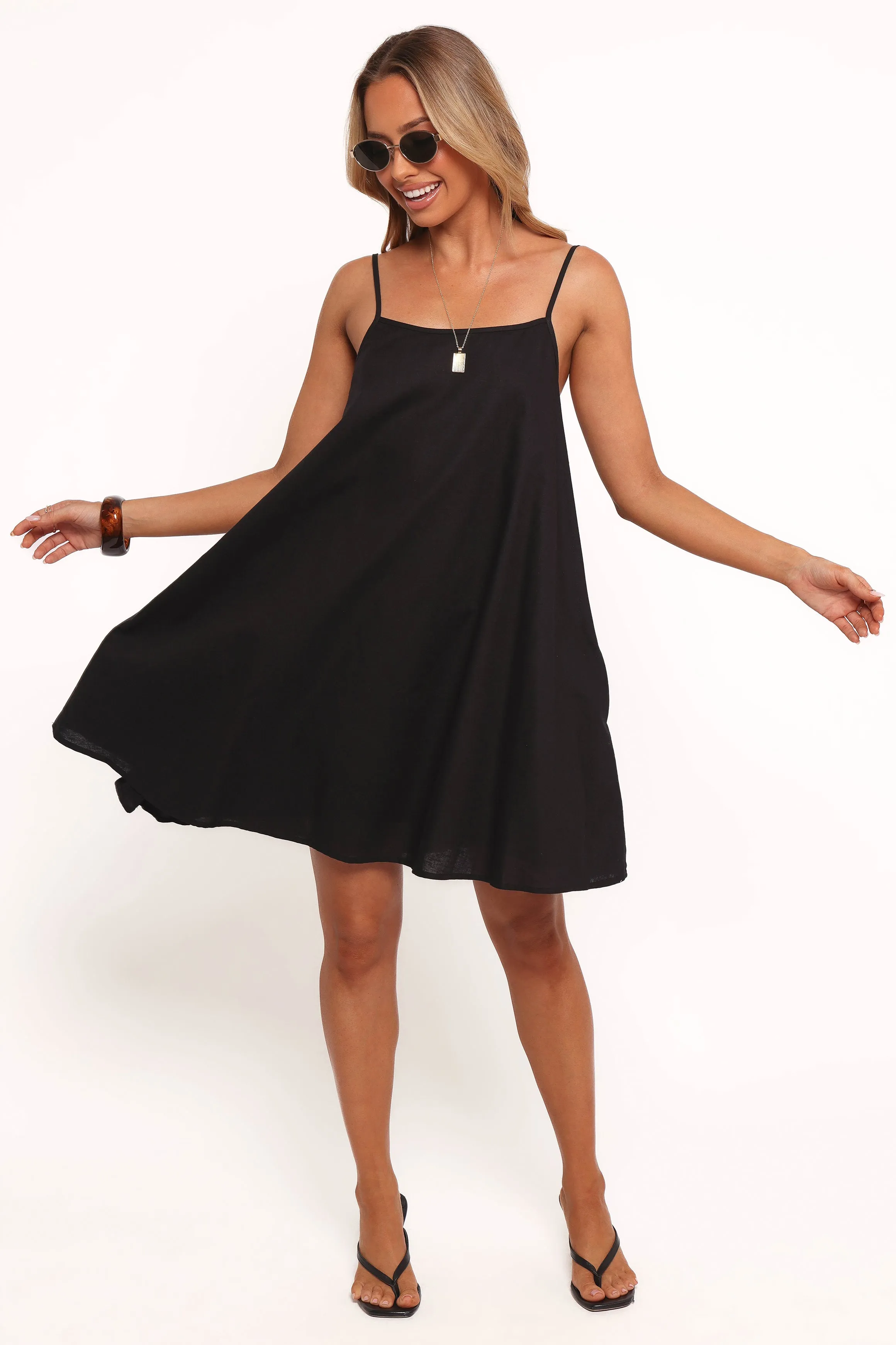 Cloella Mini Dress - Black sold by Petal & Pup