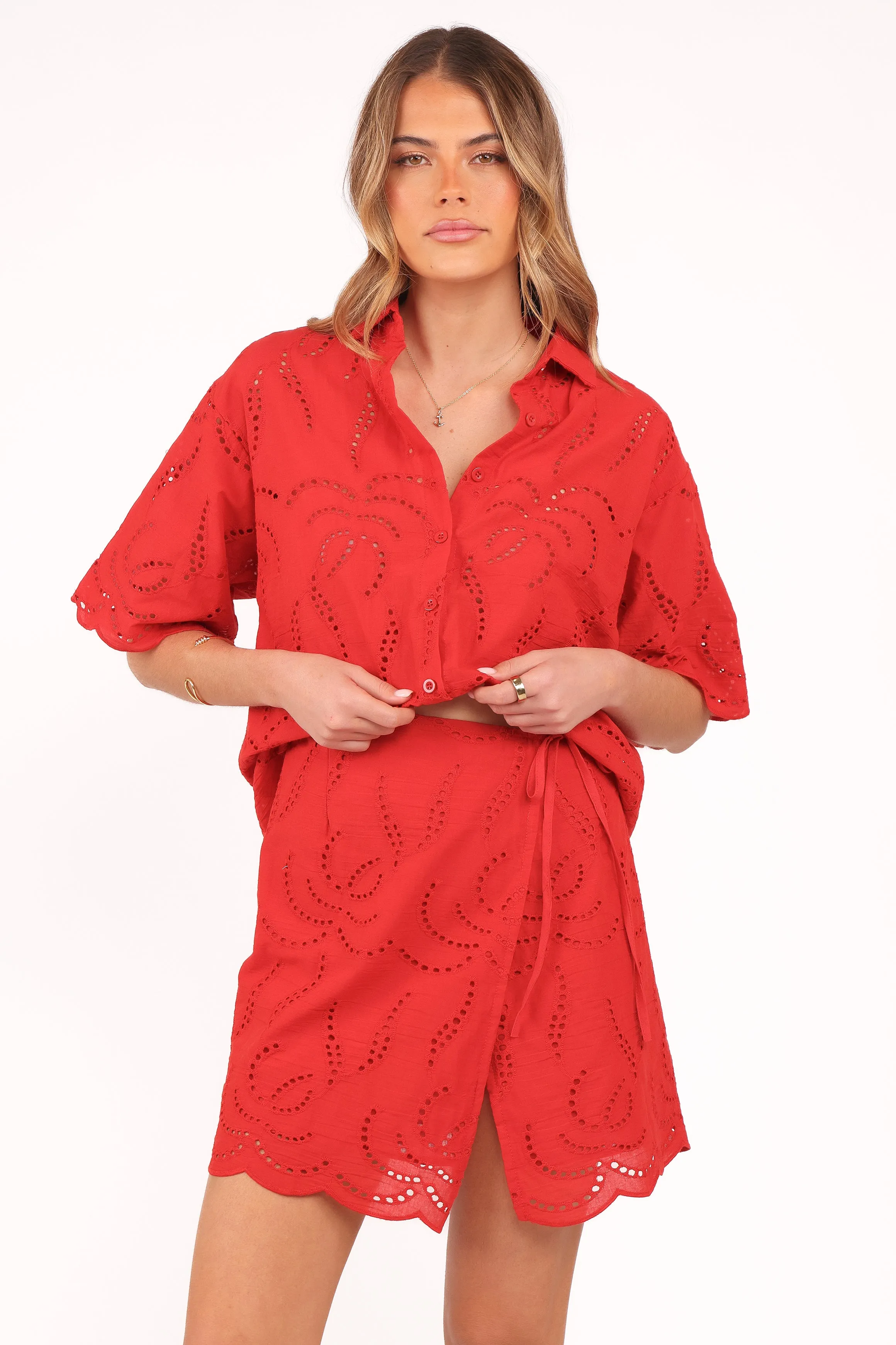 Gallie Skirt Set - Red sold by Petal & Pup