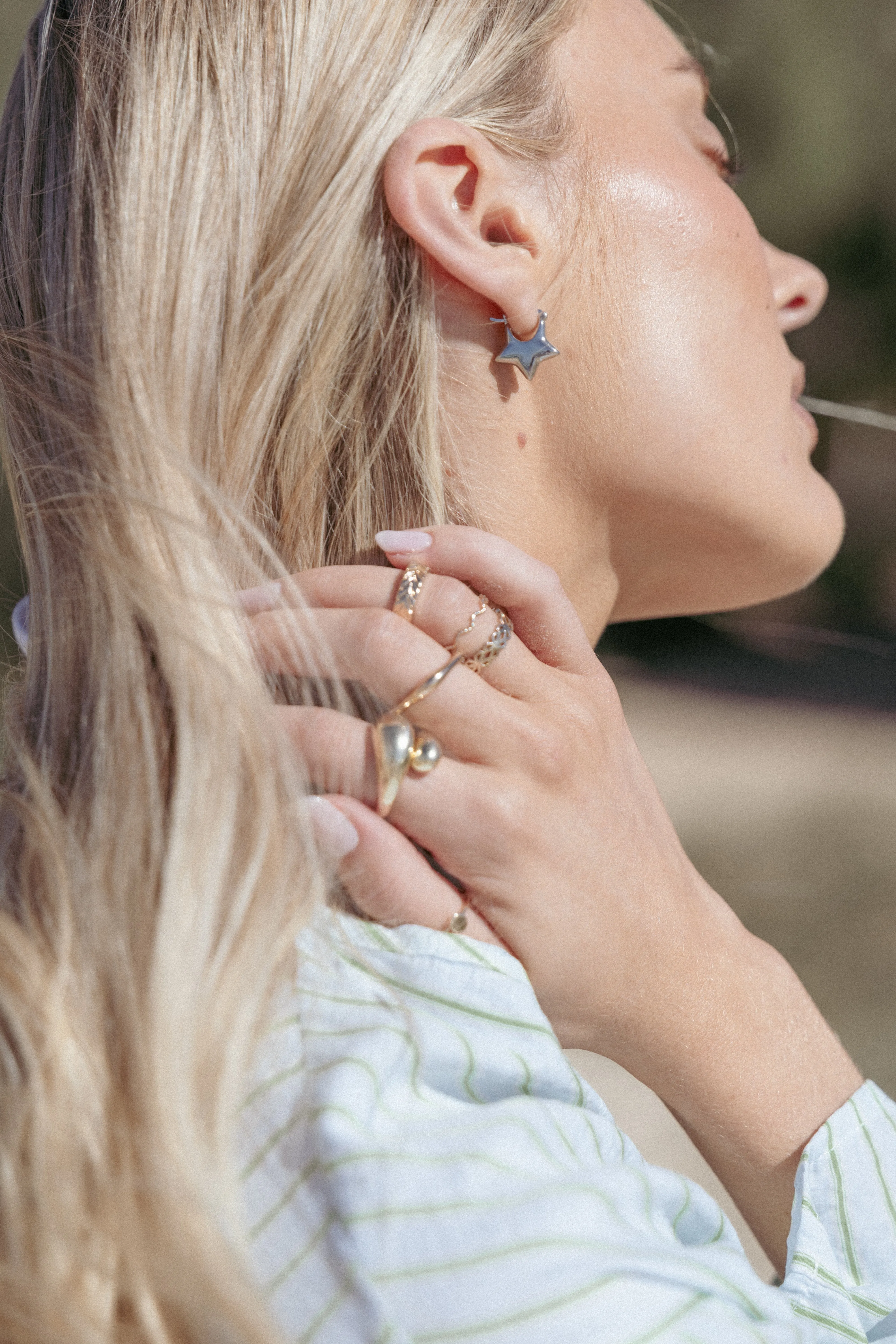 Scarlet Star Earrings - Silver sold by Petal & Pup