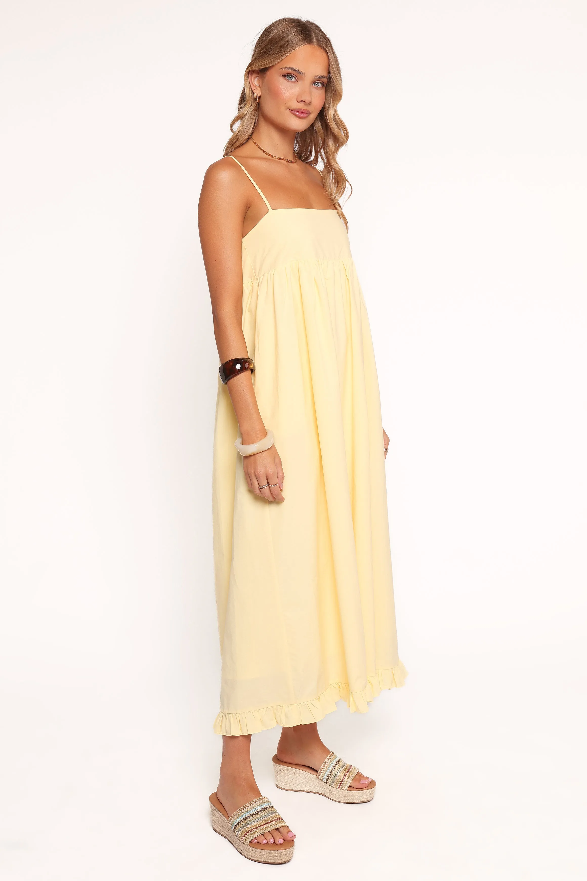 Miuccia Maxi Dress - Butter Yellow sold by Petal & Pup product image thumbnail 3