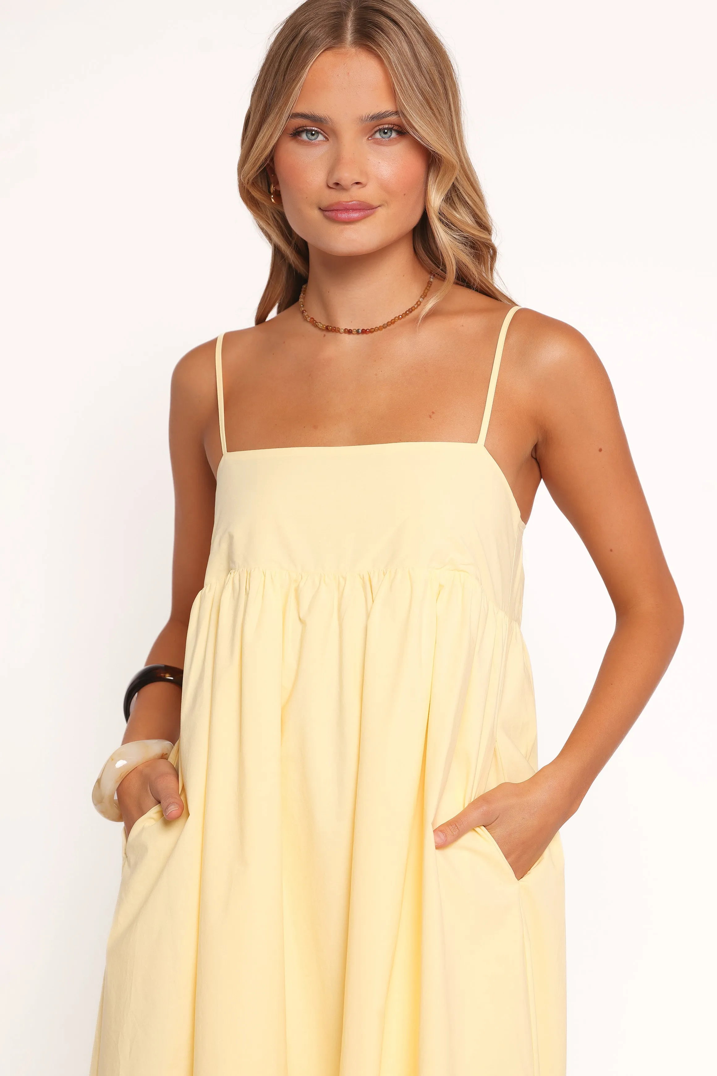 Miuccia Maxi Dress - Butter Yellow sold by Petal & Pup product image thumbnail 2
