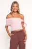 Charama Off Shoulder Knit Top - Pink sold by Petal & Pup