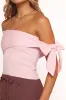 Charama Off Shoulder Knit Top - Pink sold by Petal & Pup