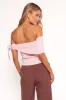 Charama Off Shoulder Knit Top - Pink sold by Petal & Pup