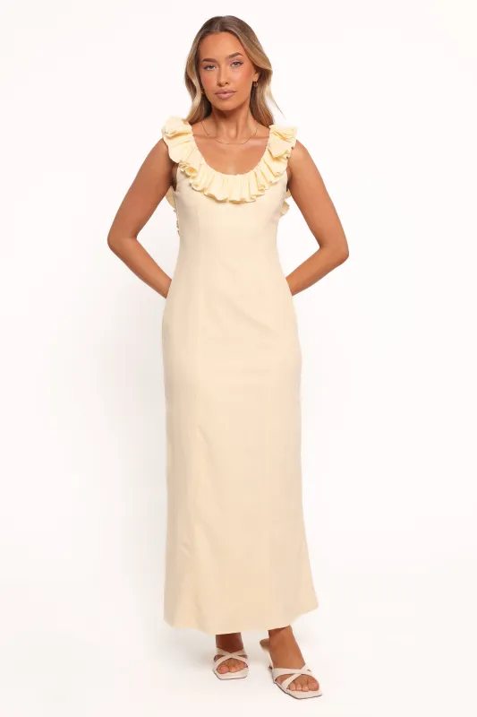 Brienne Maxi Dress - Butter Yellow sold by Petal & Pup