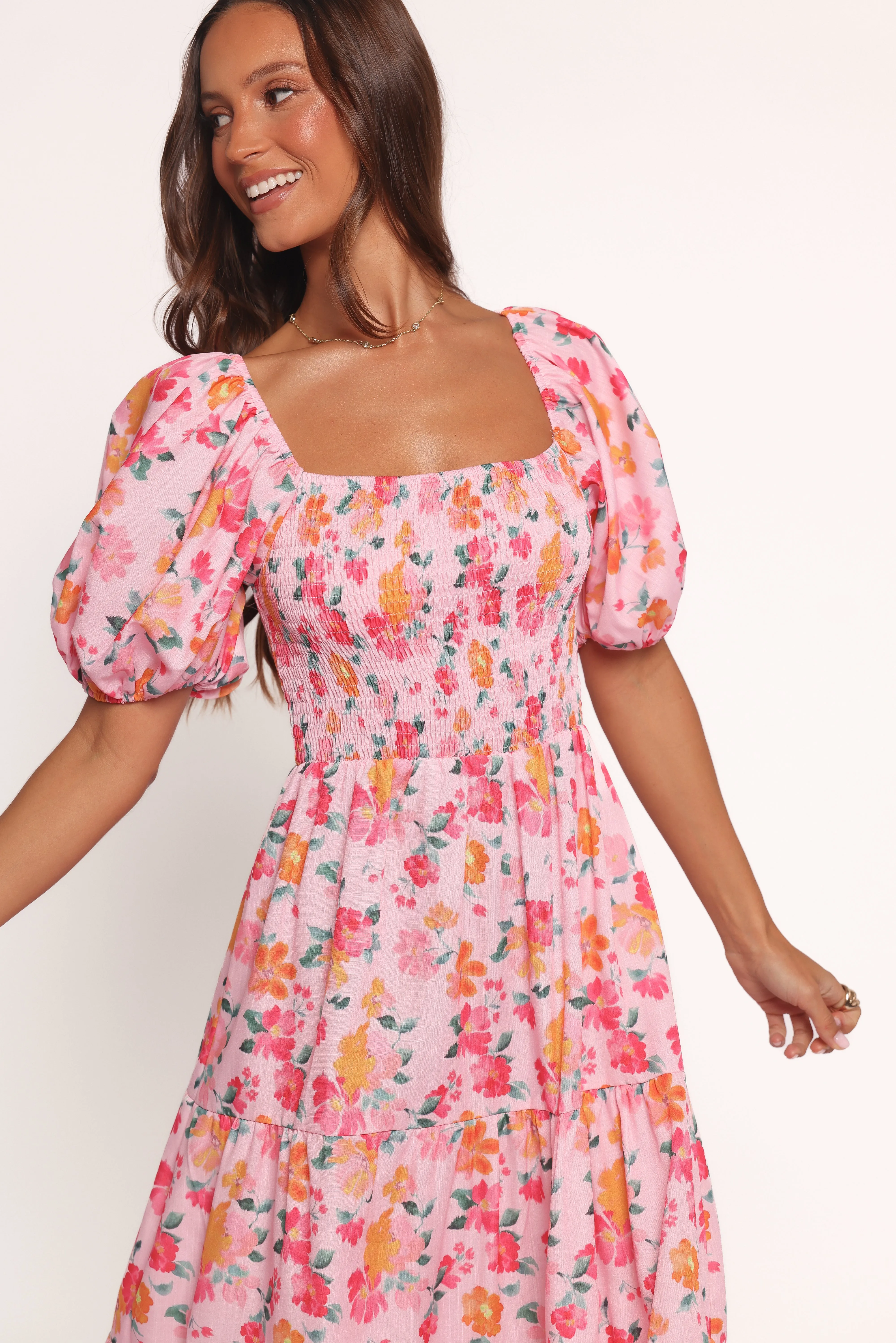 Soliel Midi Dress - Pink Floral sold by Petal & Pup product image thumbnail 2