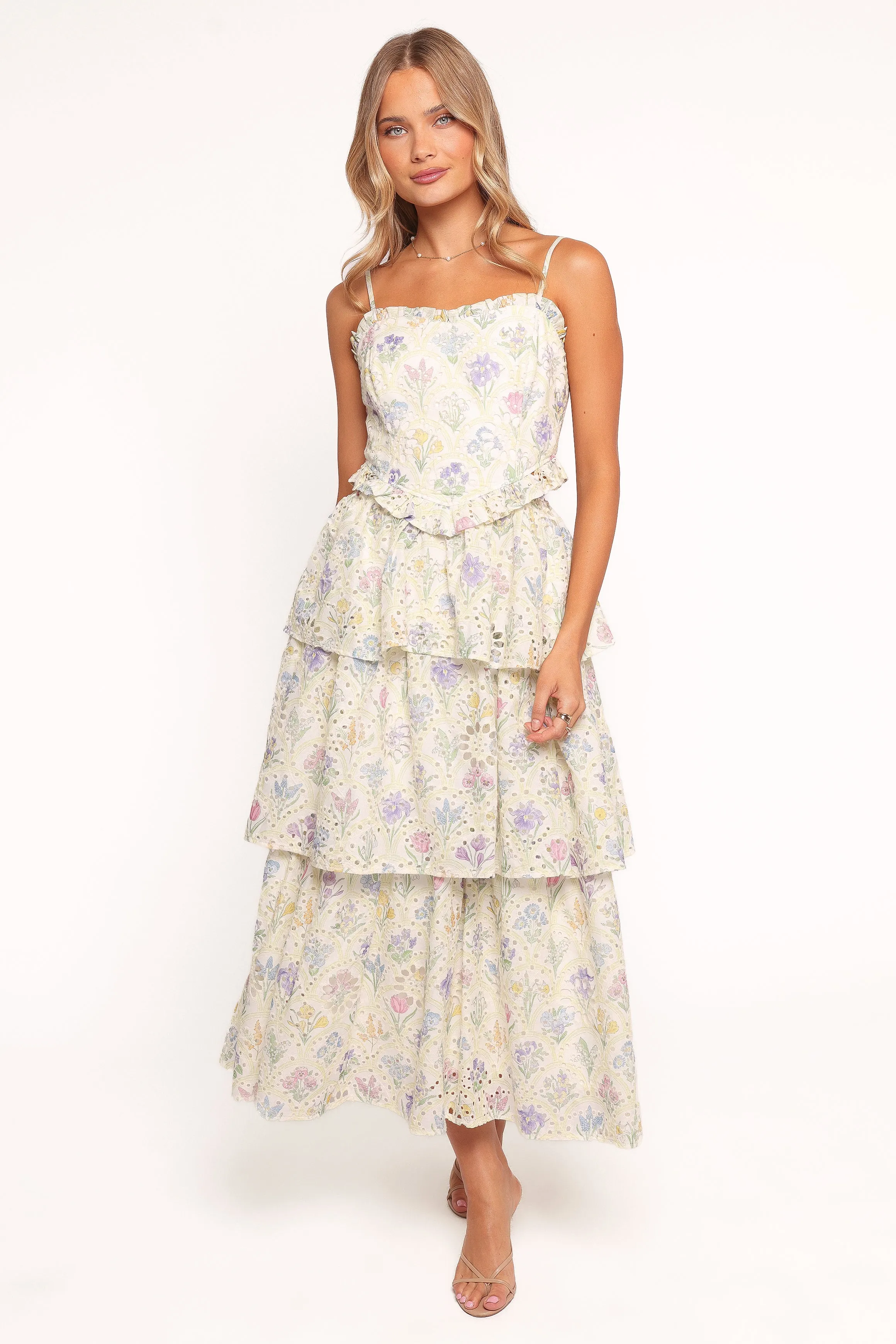 Iveta Midi Dress - Multi Floral sold by Petal & Pup