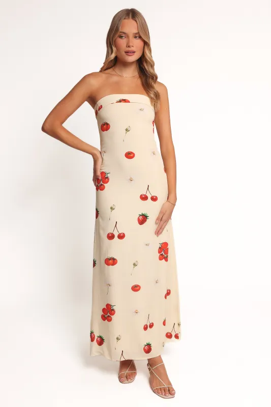 Adela Maxi Dress - Tomato Print sold by Petal & Pup