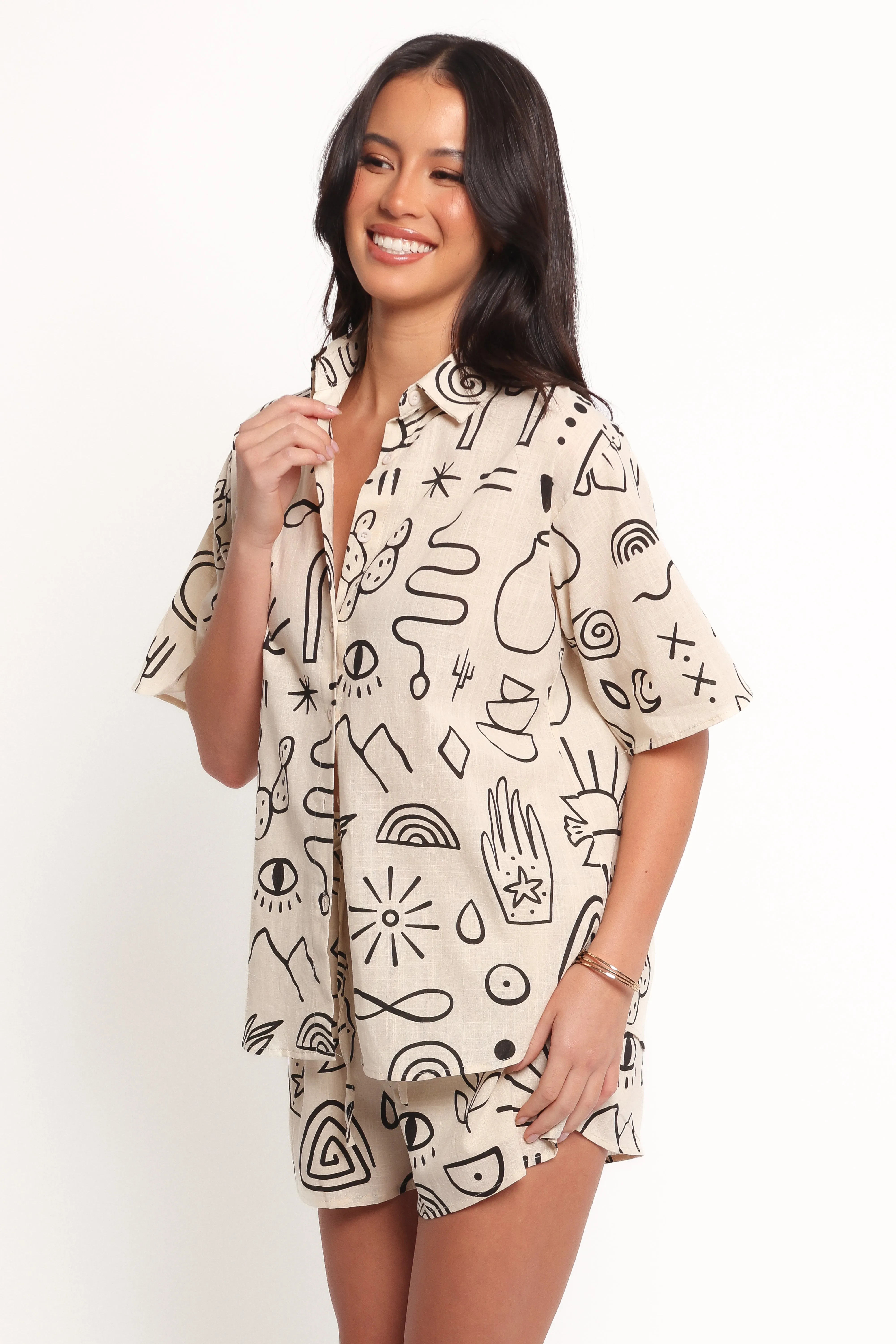 Isabella Short Set - Beige Black sold by Petal & Pup product image thumbnail 3