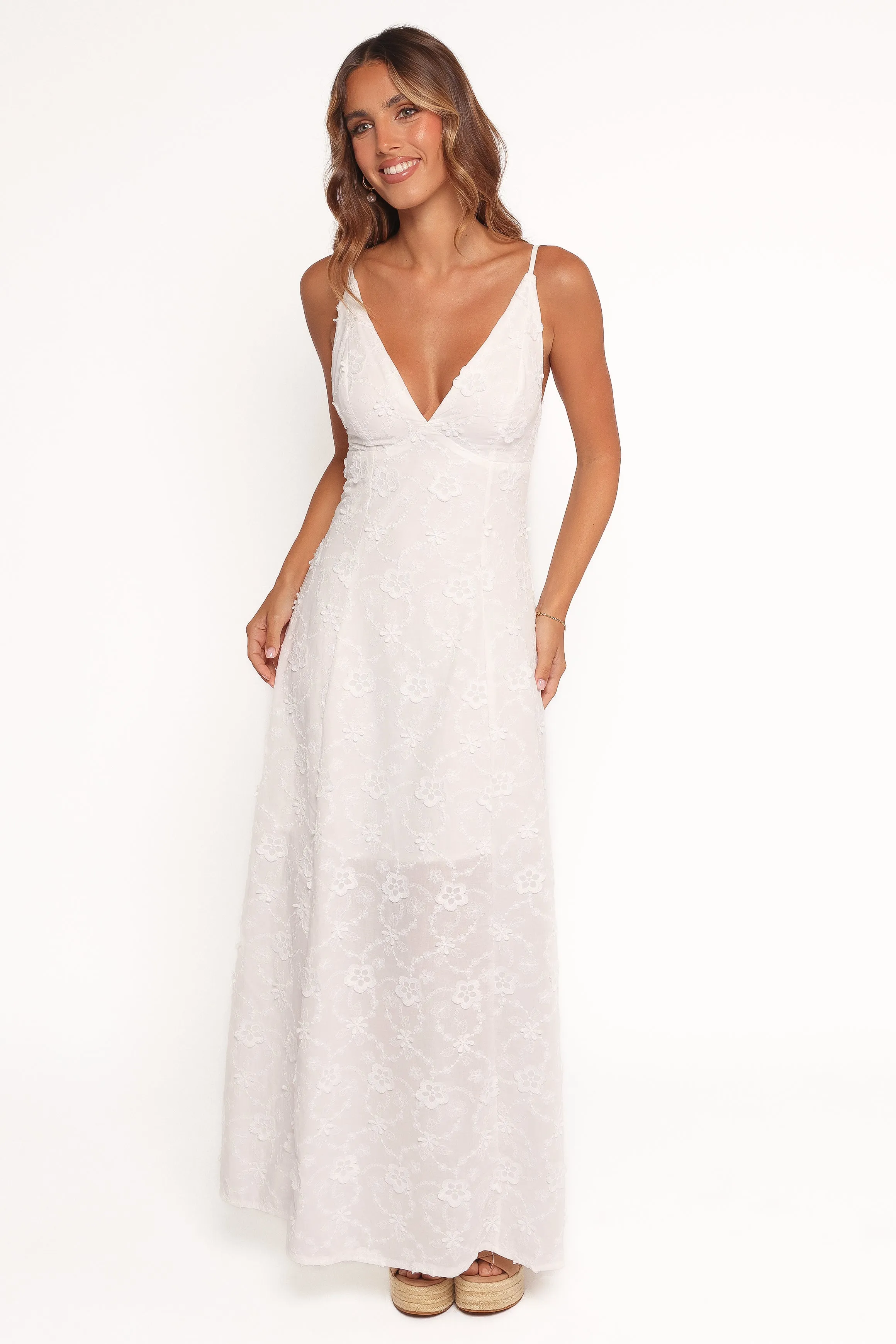Ford Maxi Dress - White sold by Petal & Pup