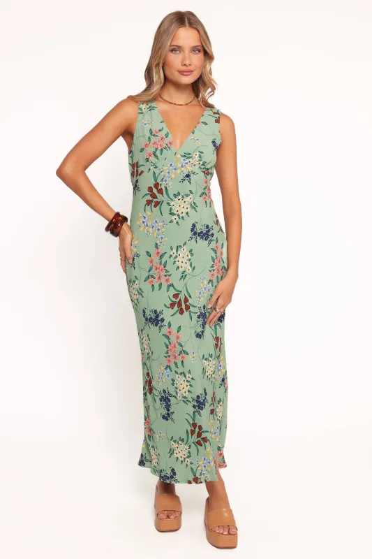 Acilia Midi Dress - Sage Floral sold by Petal & Pup