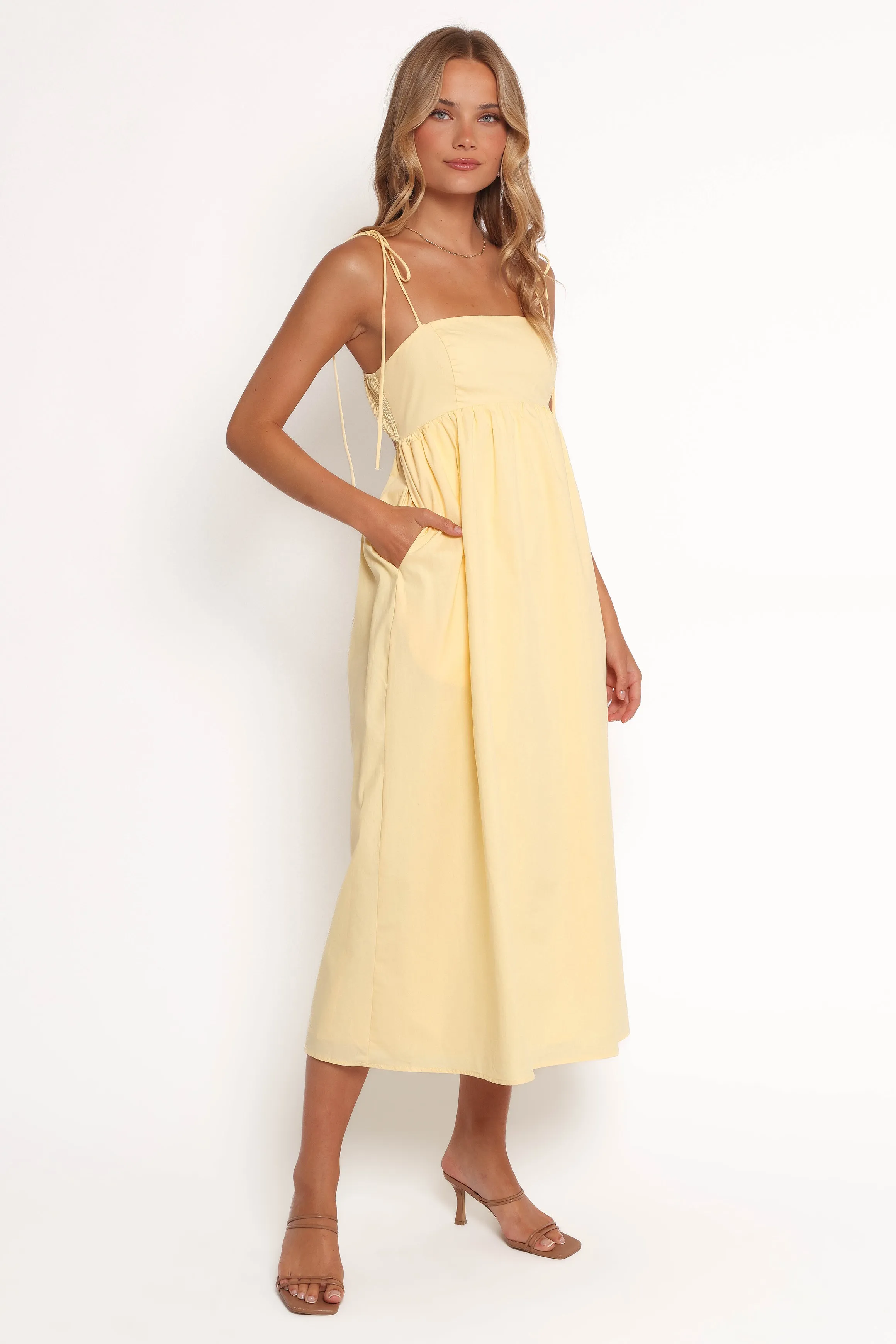 Simona Maxi Dress - Yellow sold by Petal & Pup