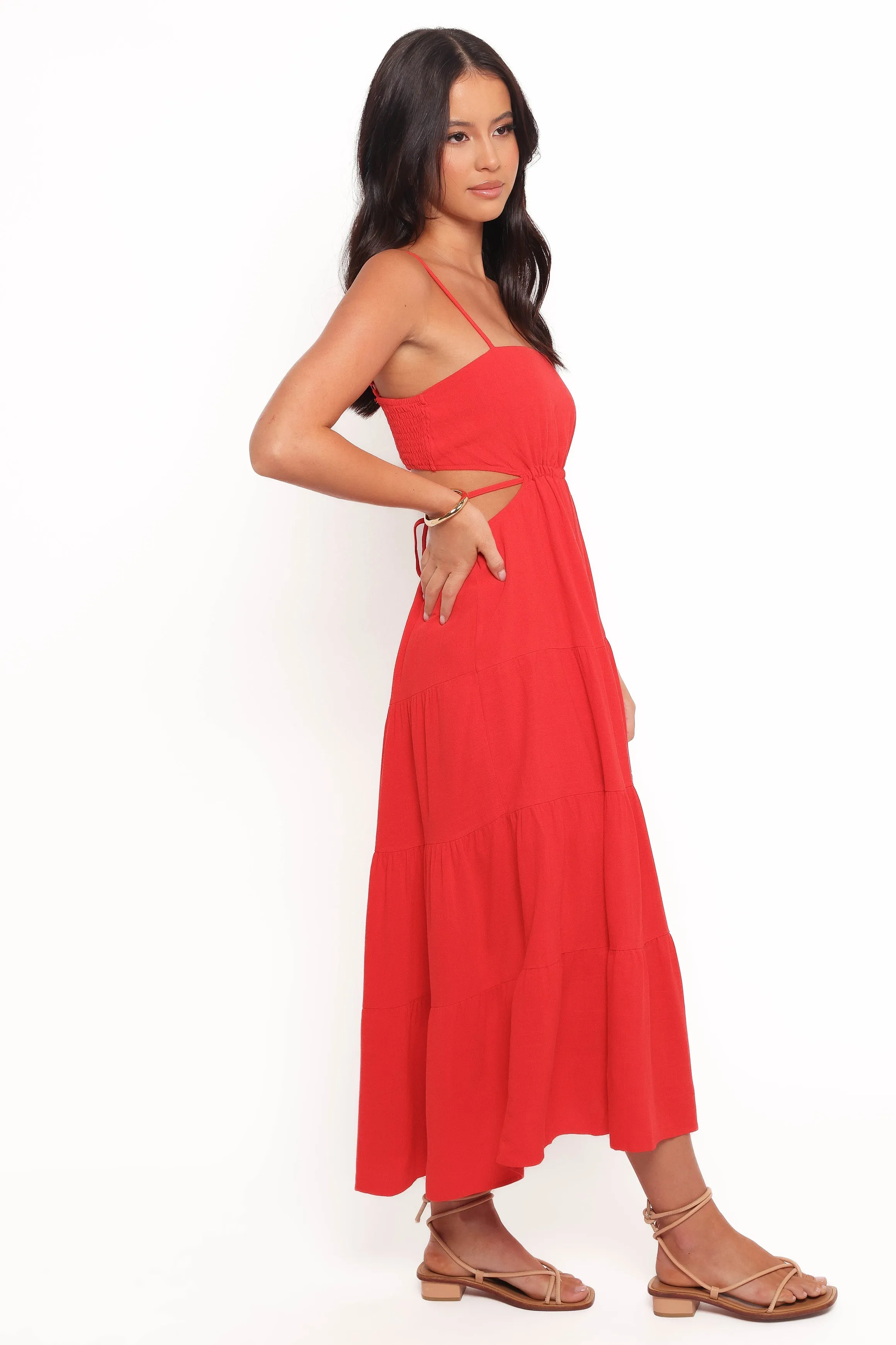 Indra Midi Dress - Red sold by Petal & Pup product image thumbnail 5