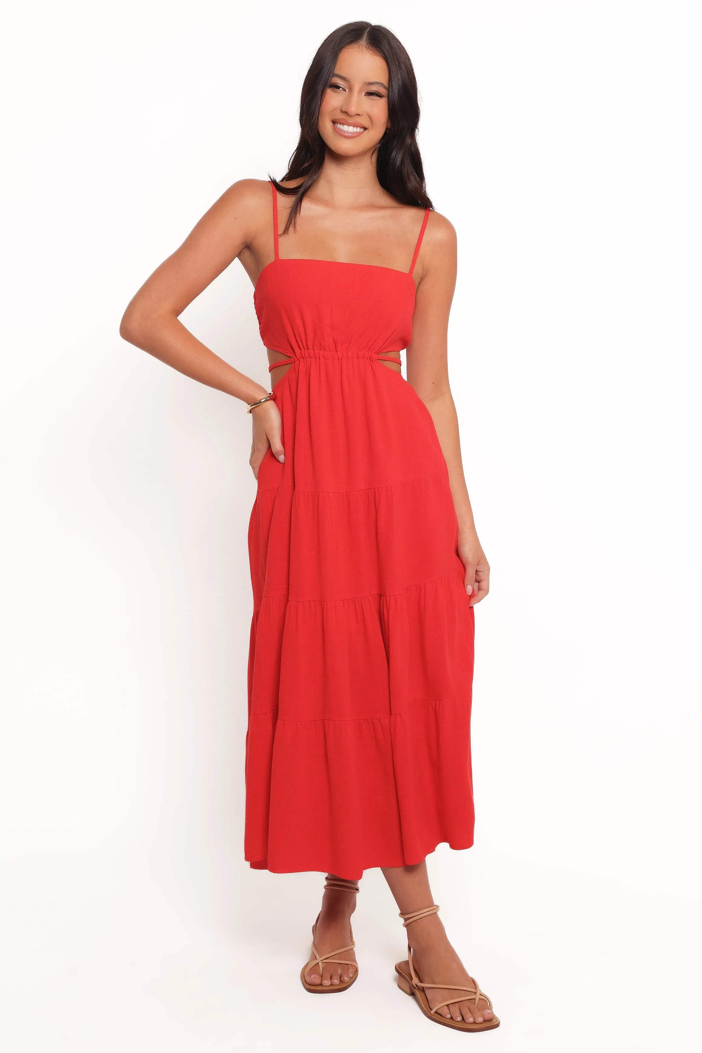 Indra Midi Dress - Red sold by Petal & Pup product image thumbnail 2