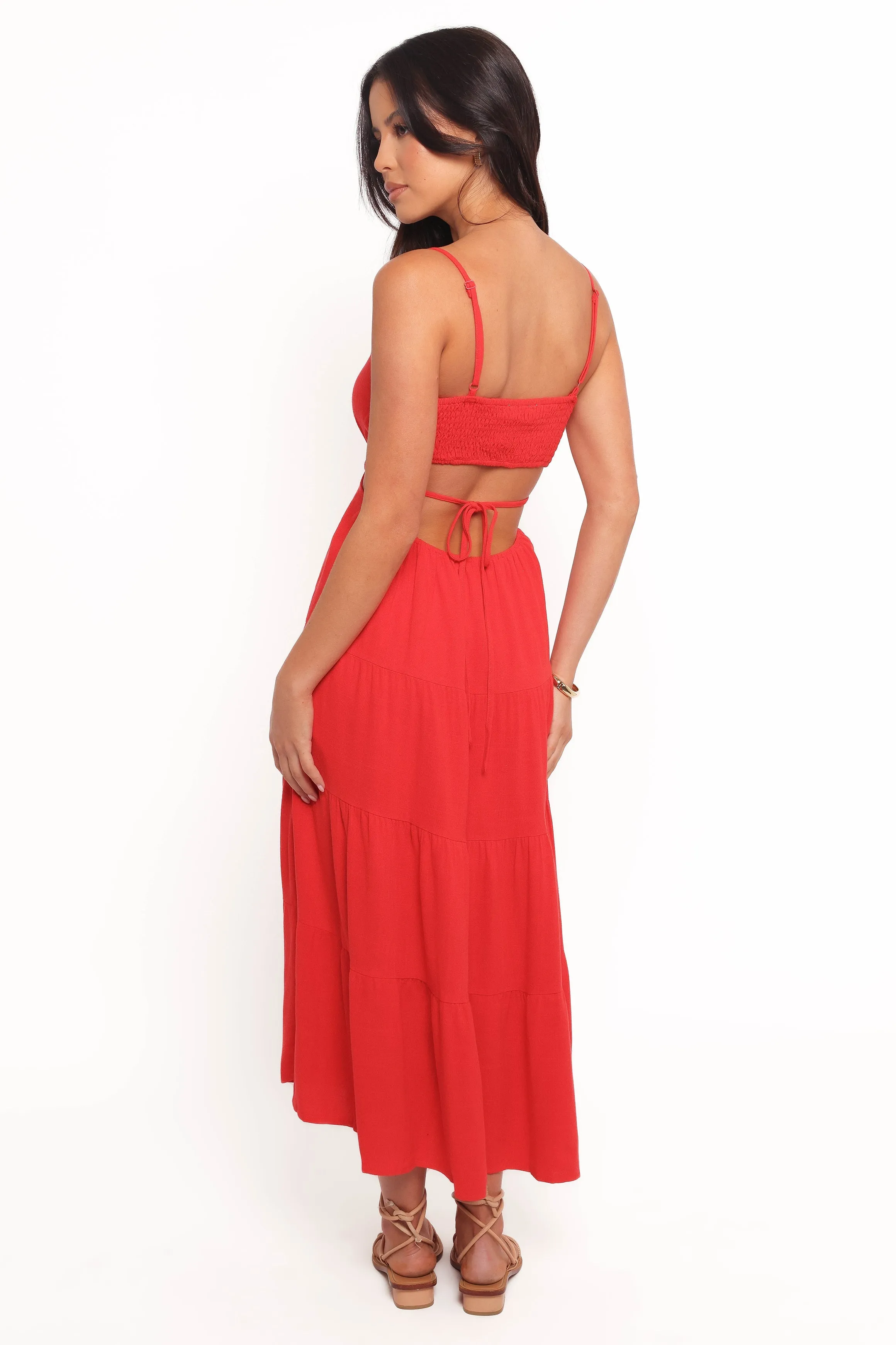 Indra Midi Dress - Red sold by Petal & Pup product image thumbnail 4