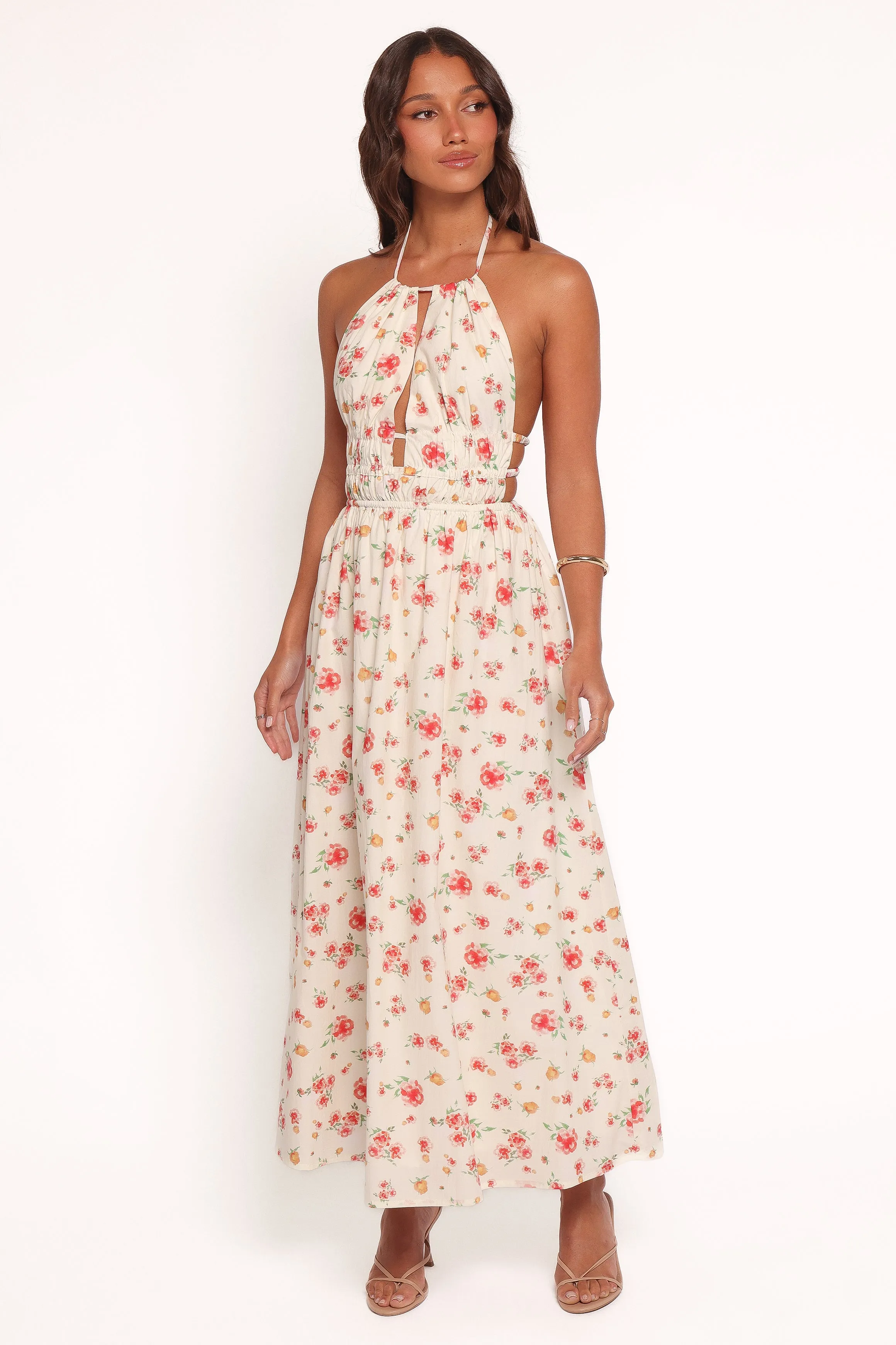 Wilder Halterneck Maxi Dress - Pink Floral sold by Petal & Pup