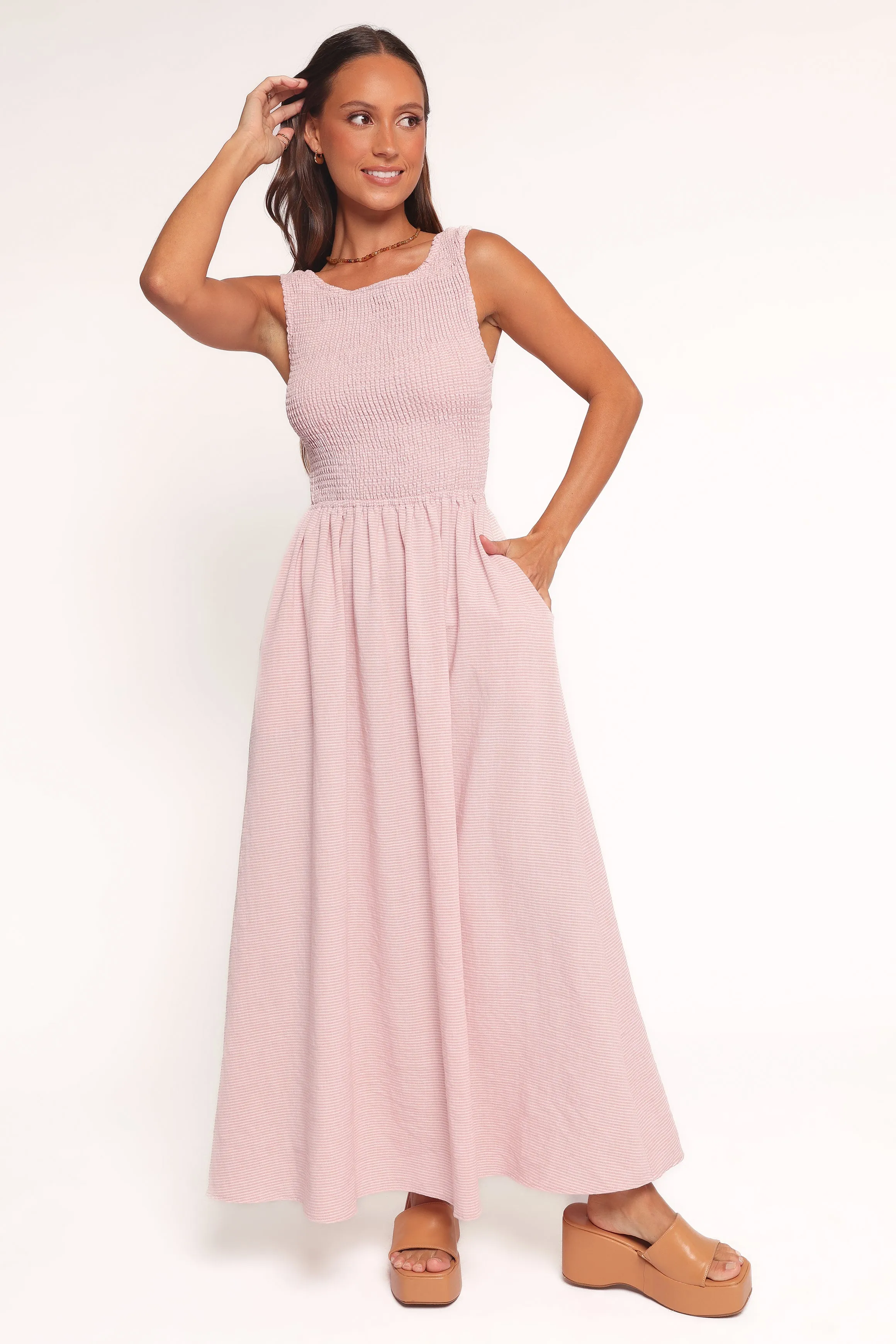 Lillie Maxi Dress - Pale Pink sold by Petal & Pup