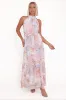 Caroline Maxi Halter Dress - Multi Floral sold by Petal & Pup