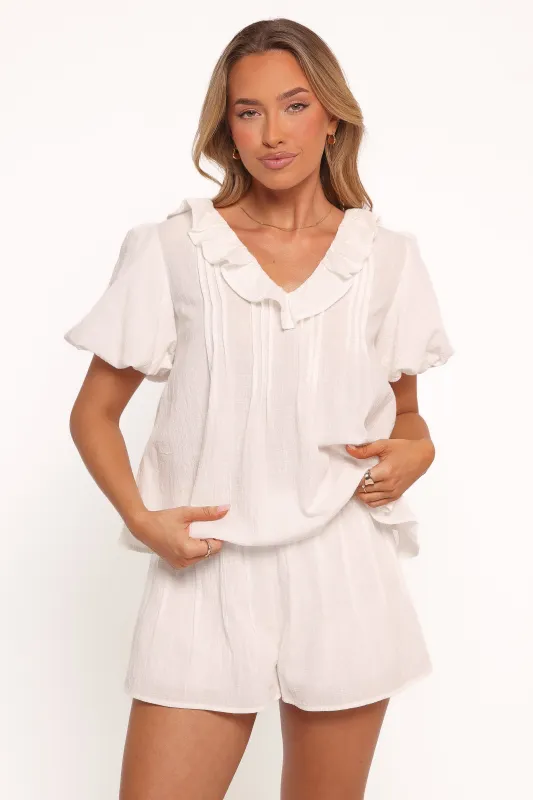 Felicity Short Set - White sold by Petal & Pup