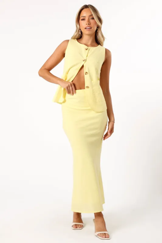 Peter Two Piece Set - Butter Yellow sold by Petal & Pup
