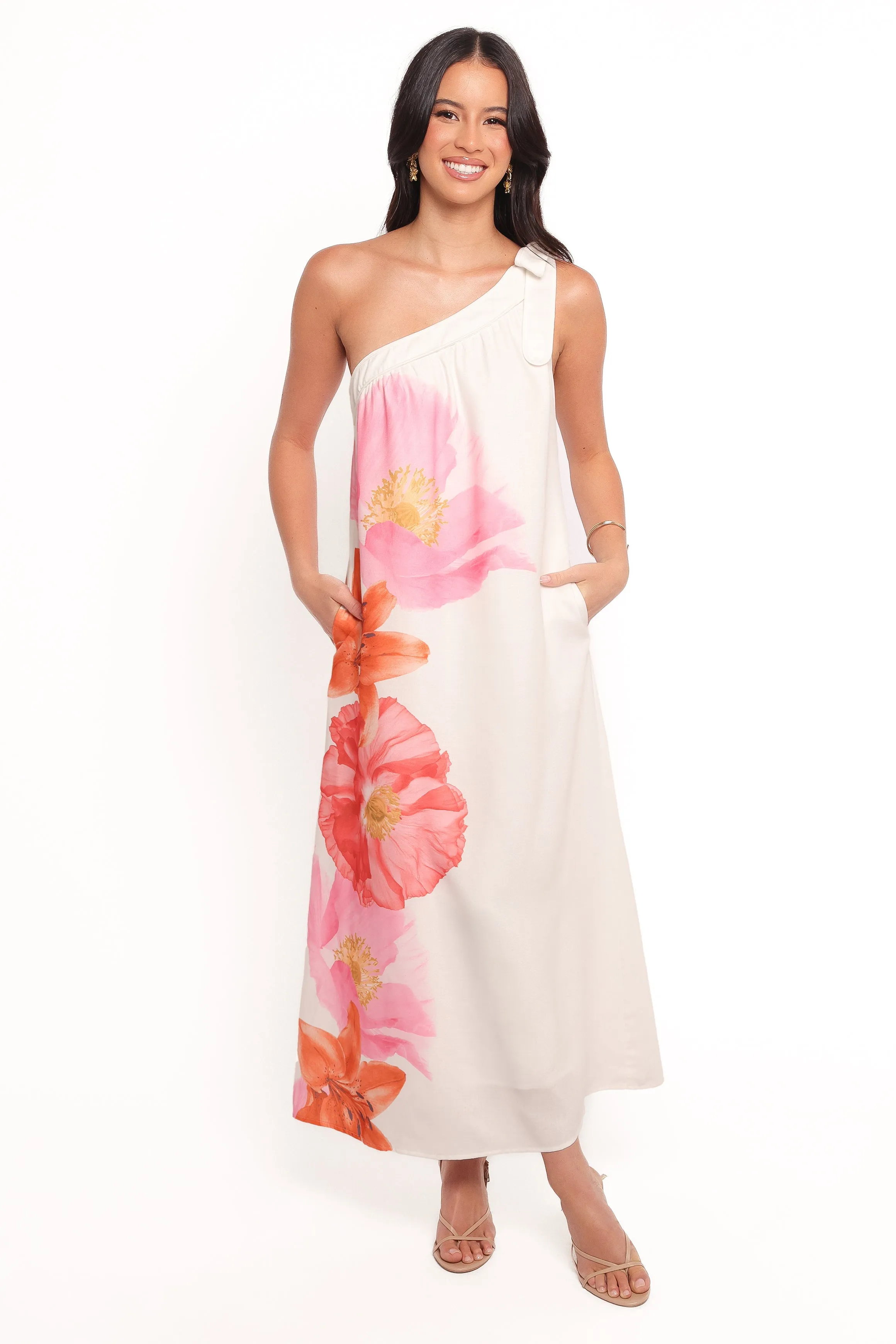 Charlize Maxi Dress - White Pink sold by Petal & Pup product image thumbnail 3