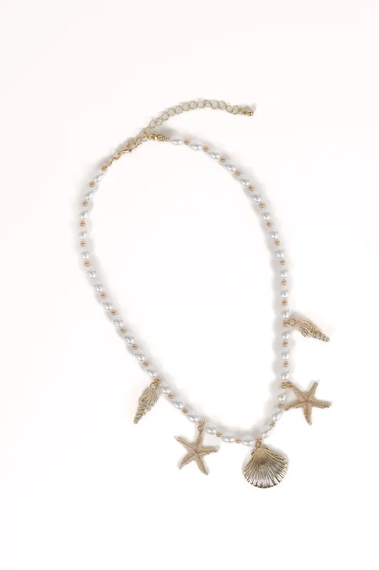 Costa Necklace - Pearl sold by Petal & Pup