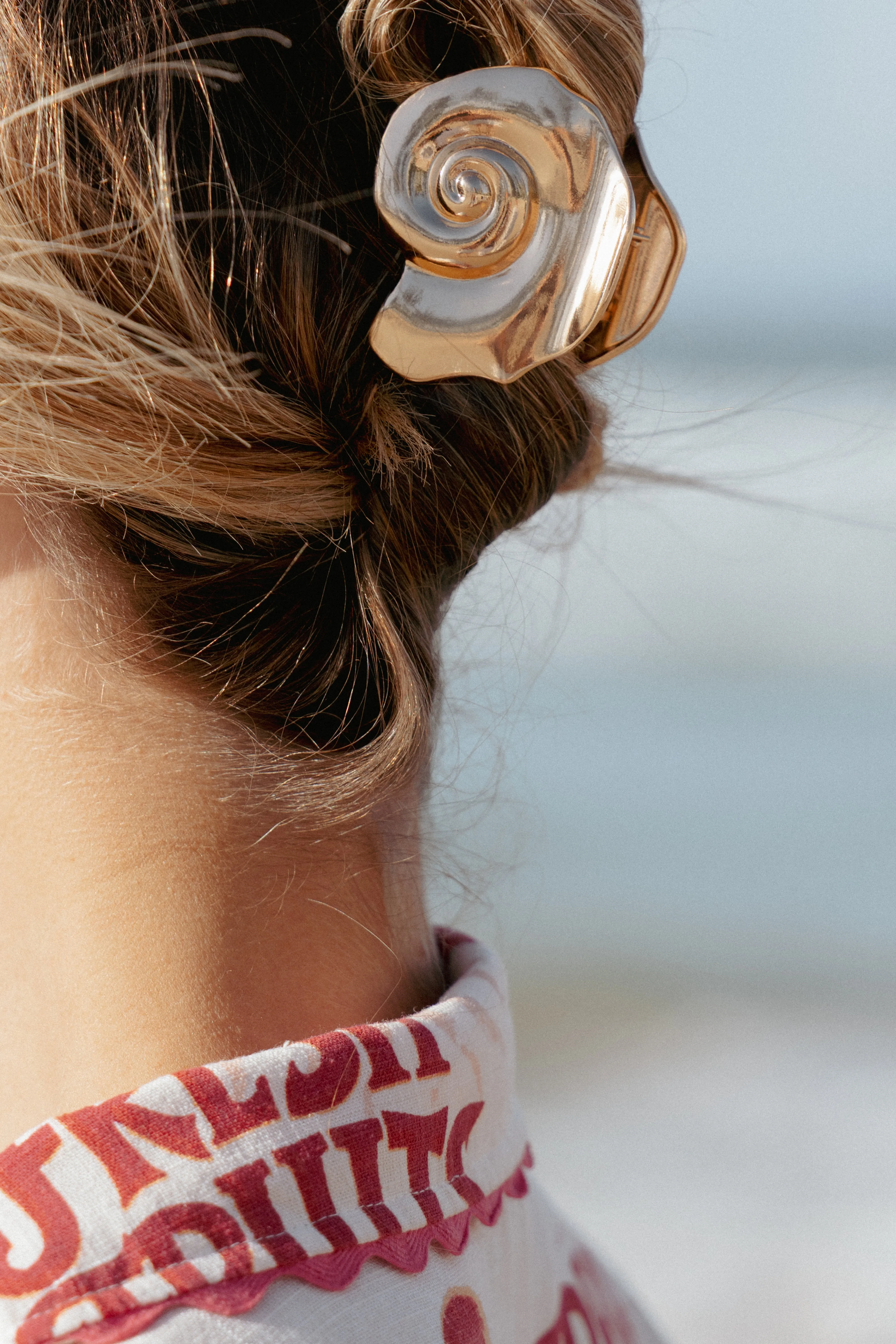 Indy Shell Hair Clip - Gold sold by Petal & Pup product image thumbnail 4