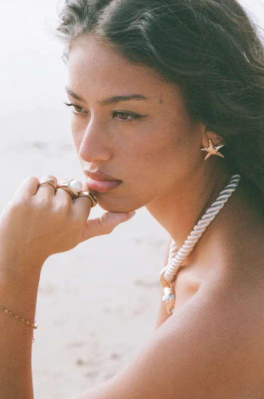 Bliss Starfish Earrings - Gold sold by Petal & Pup